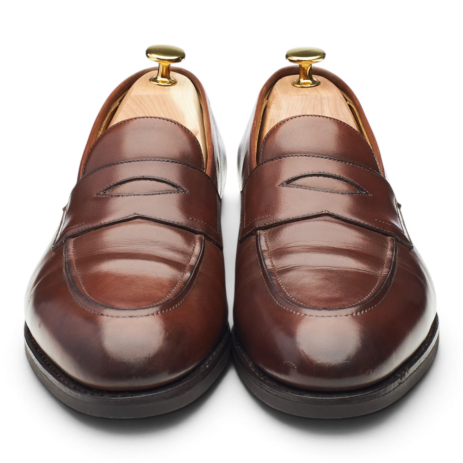 Edward Green Piccadilly mocassin cuir marron UK 8.5