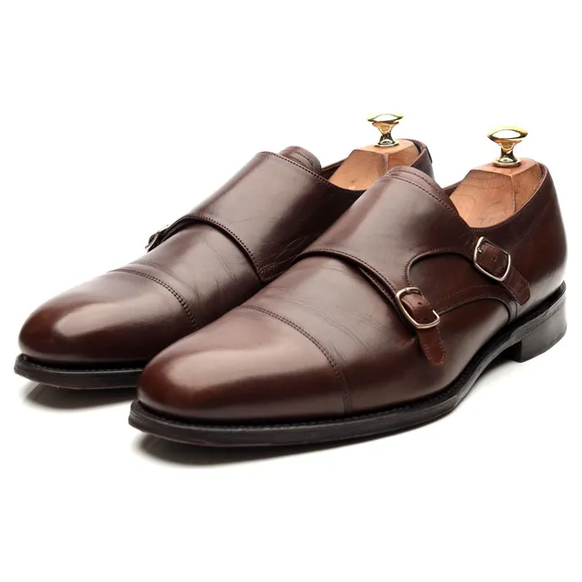 Loake 1880 Cannon monk strap daim marron UK 9