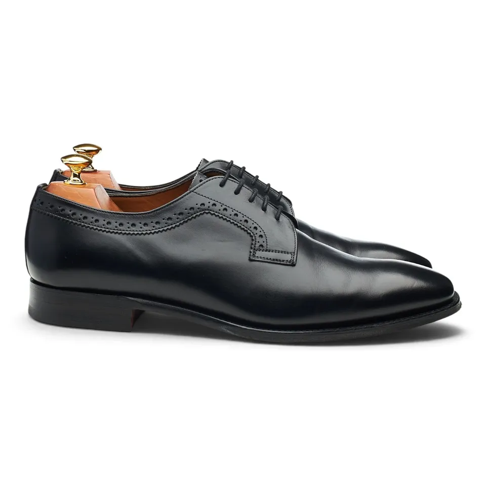 Cheaney Leo derby cuir noir UK 9.5 bout lisse