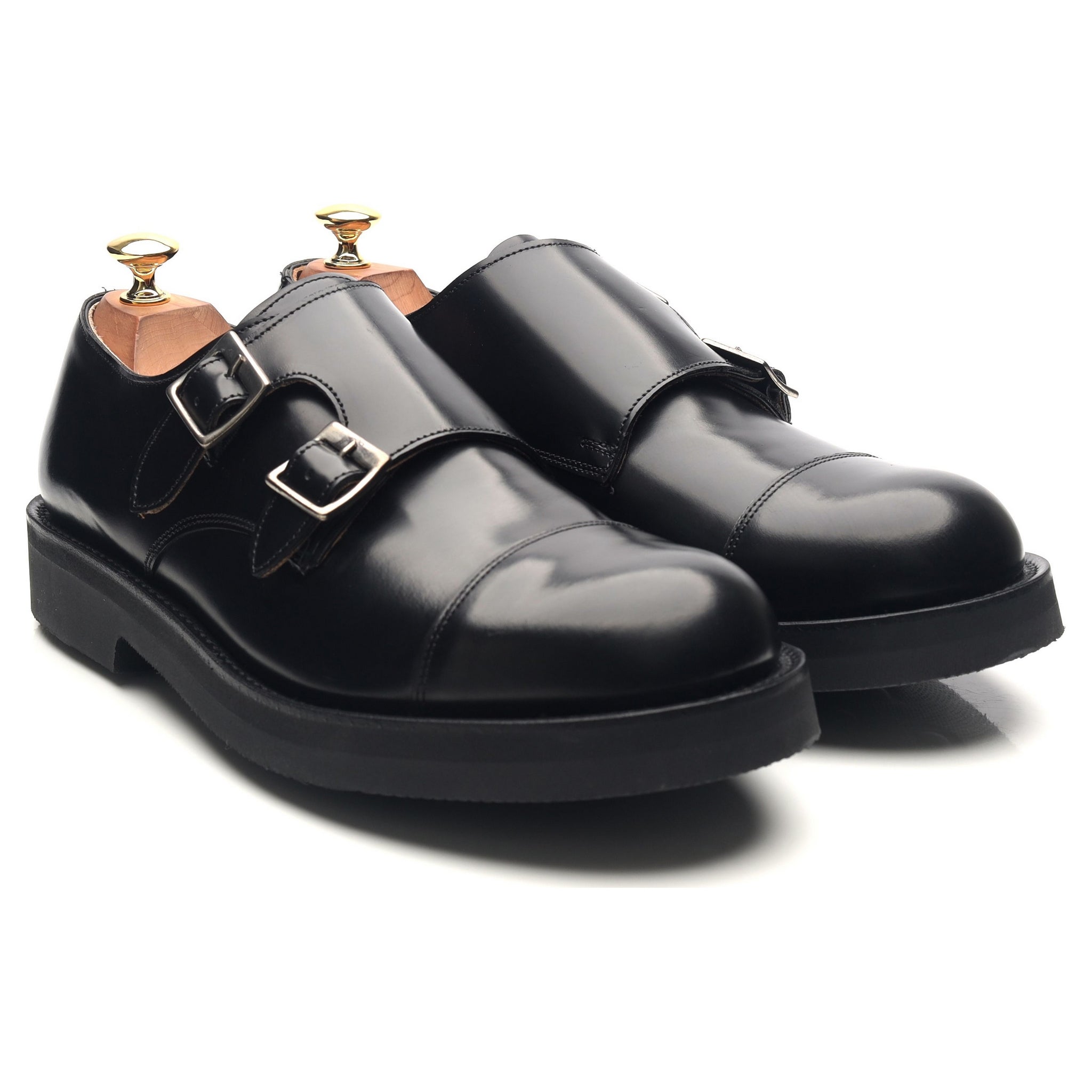 Grenson Diggery derbies moine cuir noir UK 9 semelle gomme