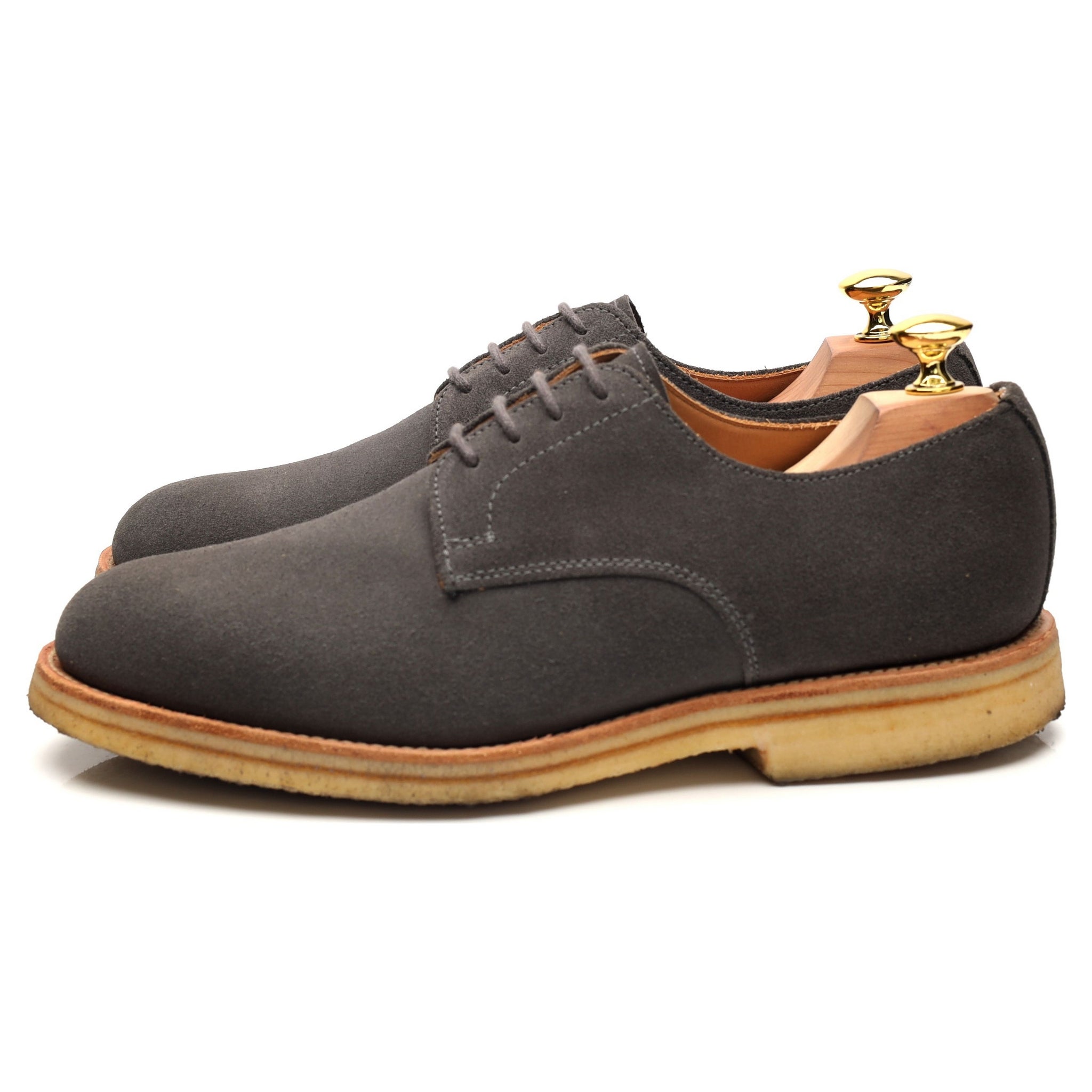 Sanders Archie derby daim gris 7 UK