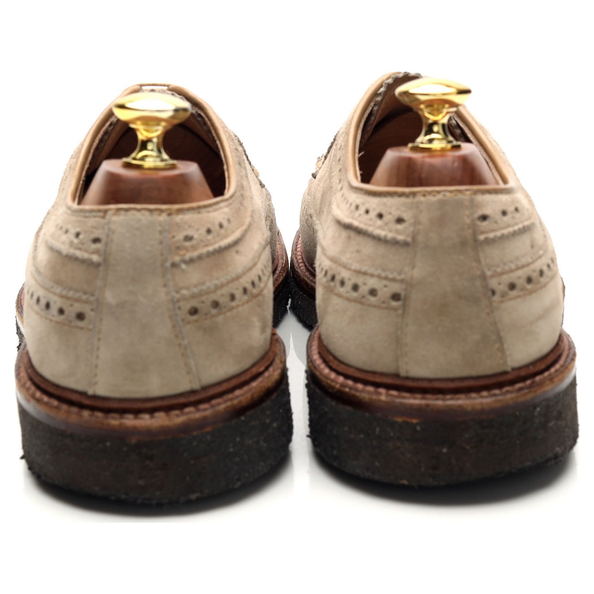 Alden D3609 derby brogue suède beige UK 6,5