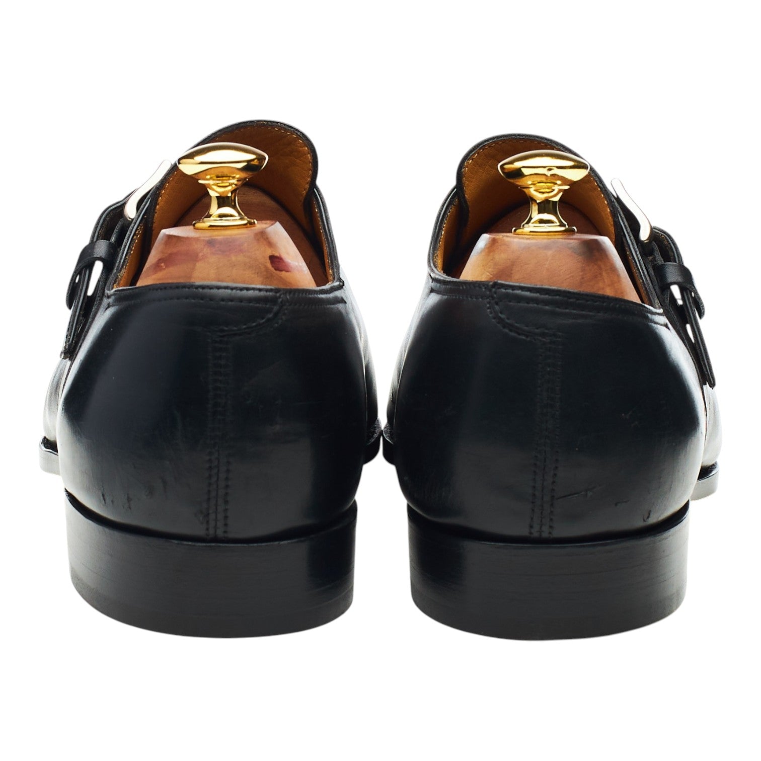 John Lobb Bourne monks cuir noir pointure UK 10,5