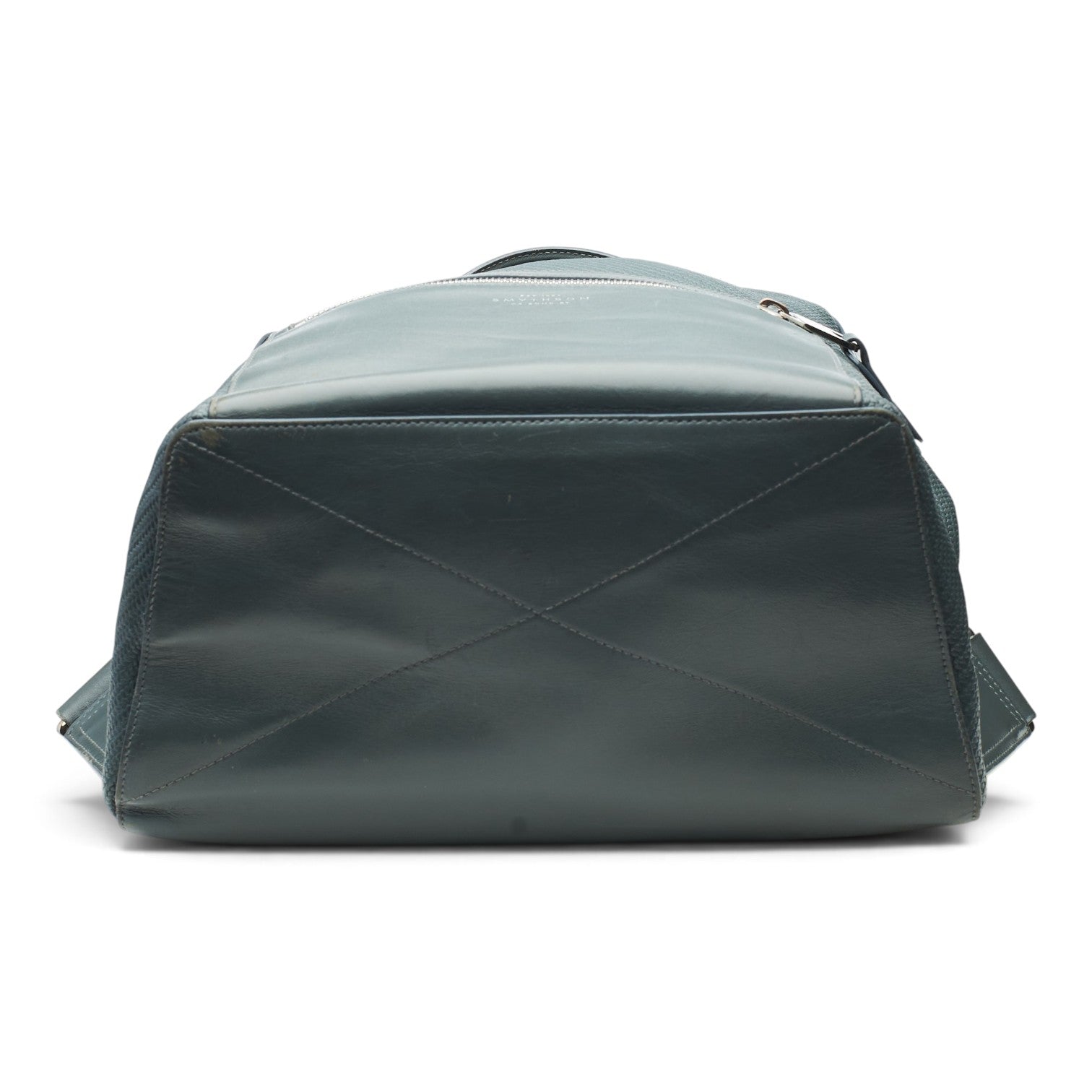 Smythson Panama sac à dos cuir gris ardoise