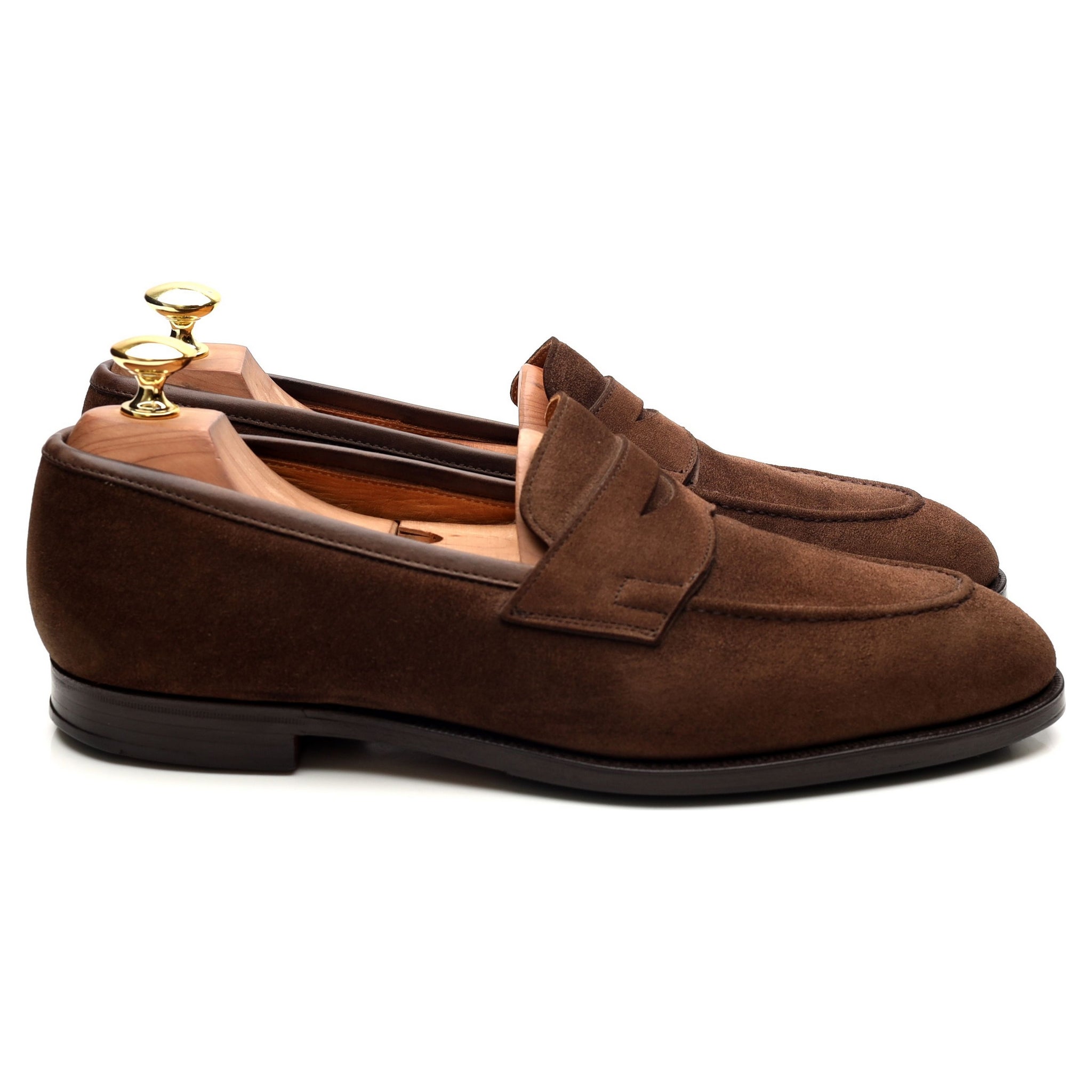 Ralph Lauren mocassins penny daim marron UK 8