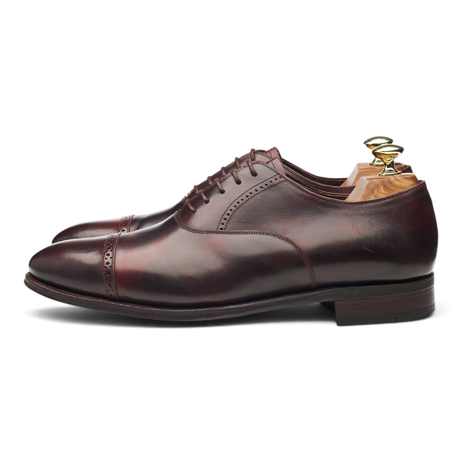 Meermin richelieu cuir bordeaux UK 7.5 bout droit