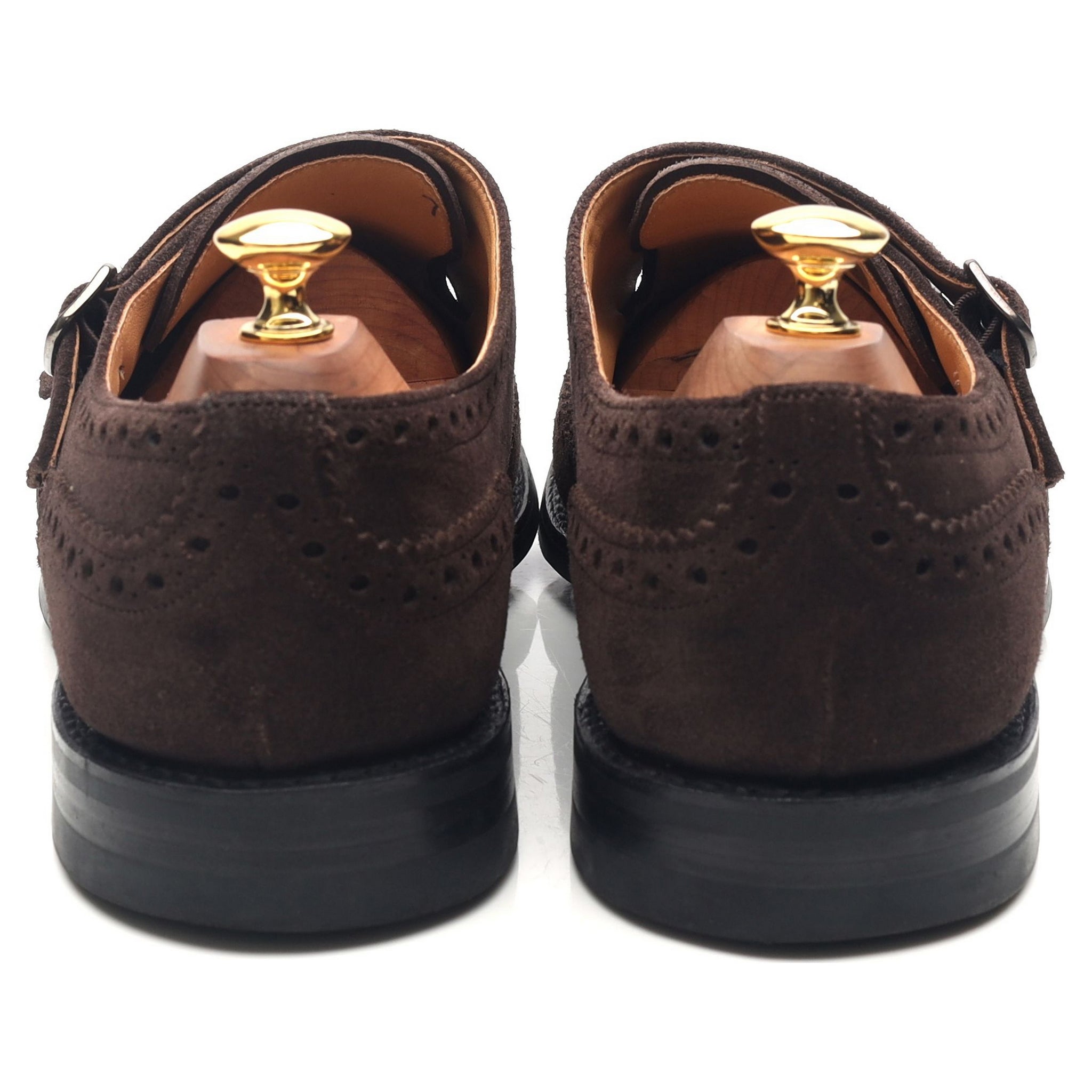 Church's Seaforth double monk strap daim marron UK 9