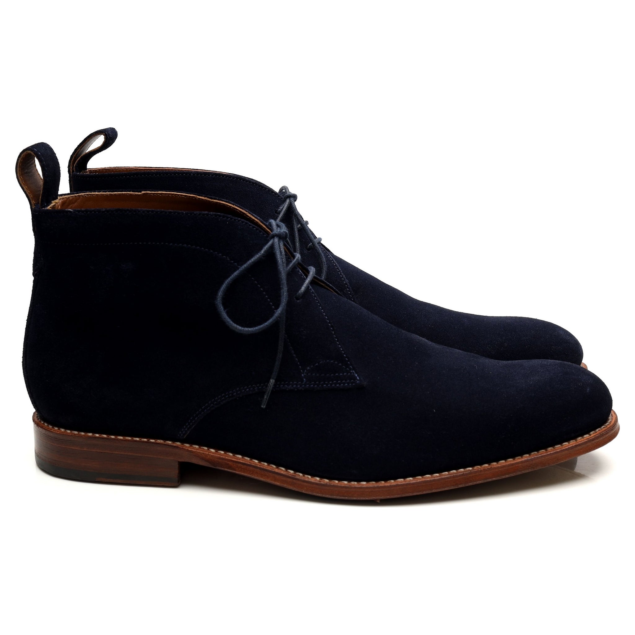 Grenson Marcus bottines chukka daim bleu marine UK 10