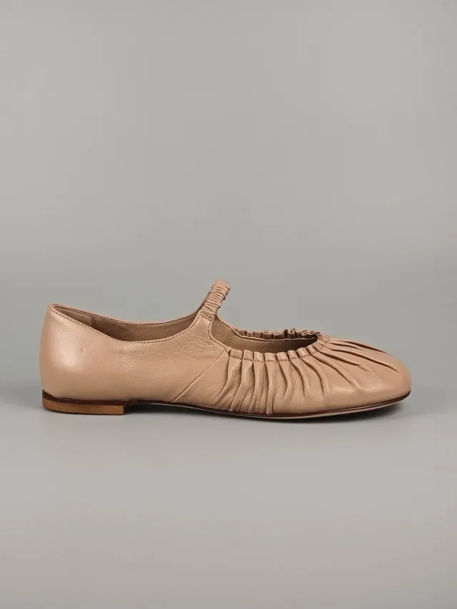 Lorena Paggi Glove ballerines cuir sable