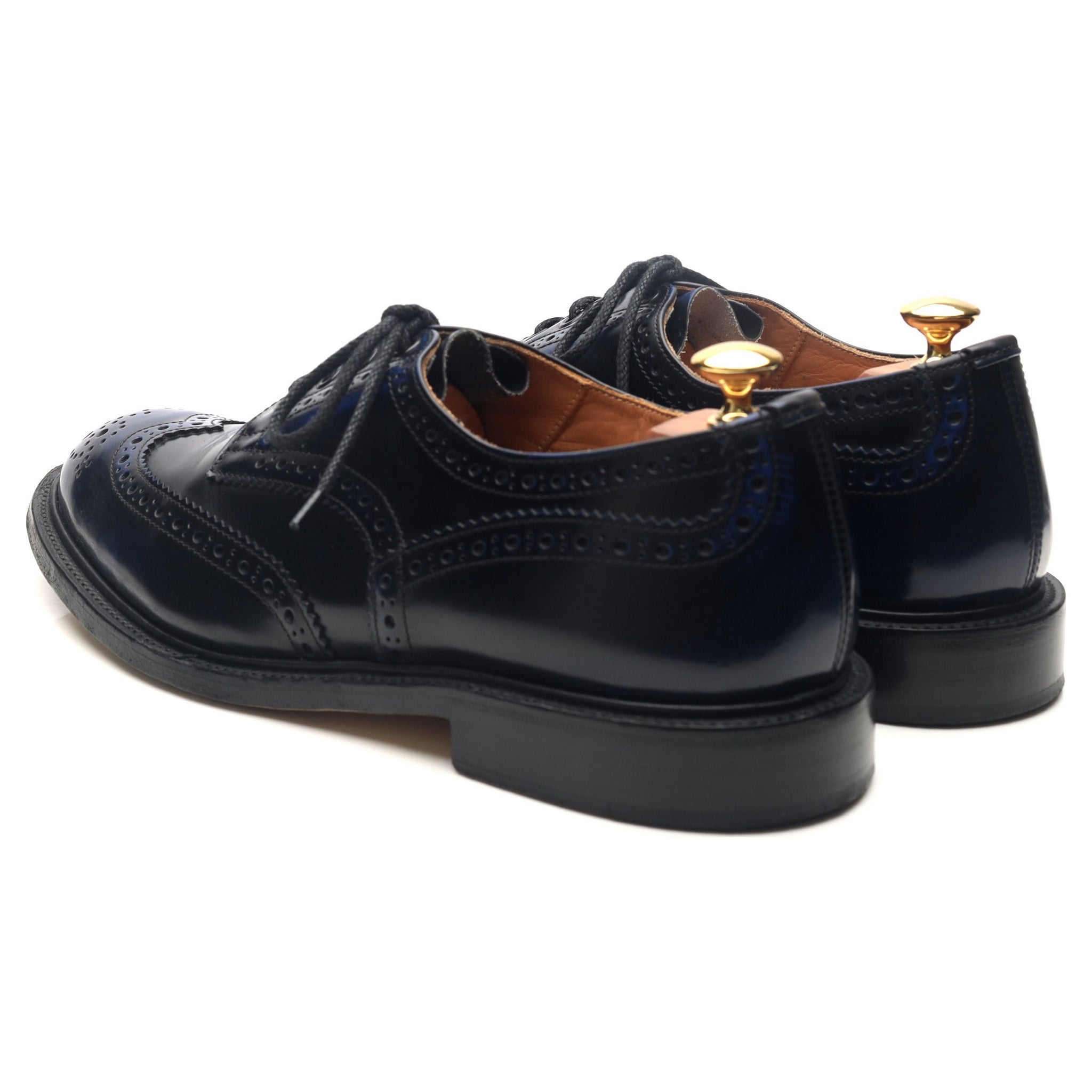 Tricker's Bourton derby cuir bleu marine UK 9.5