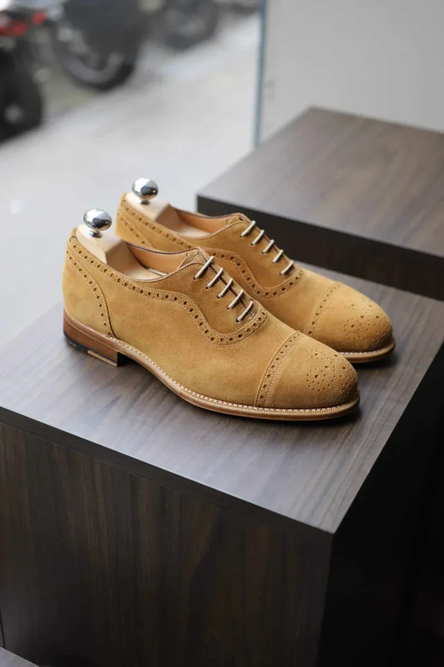 Malfroid Rosewood Cooper oxford daim perforé