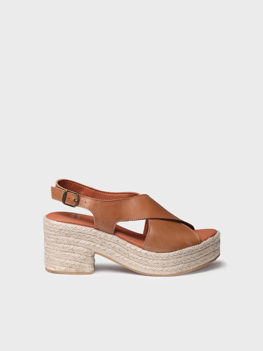 Toni Pons Agatha espadrille cuir talon large 7 cm