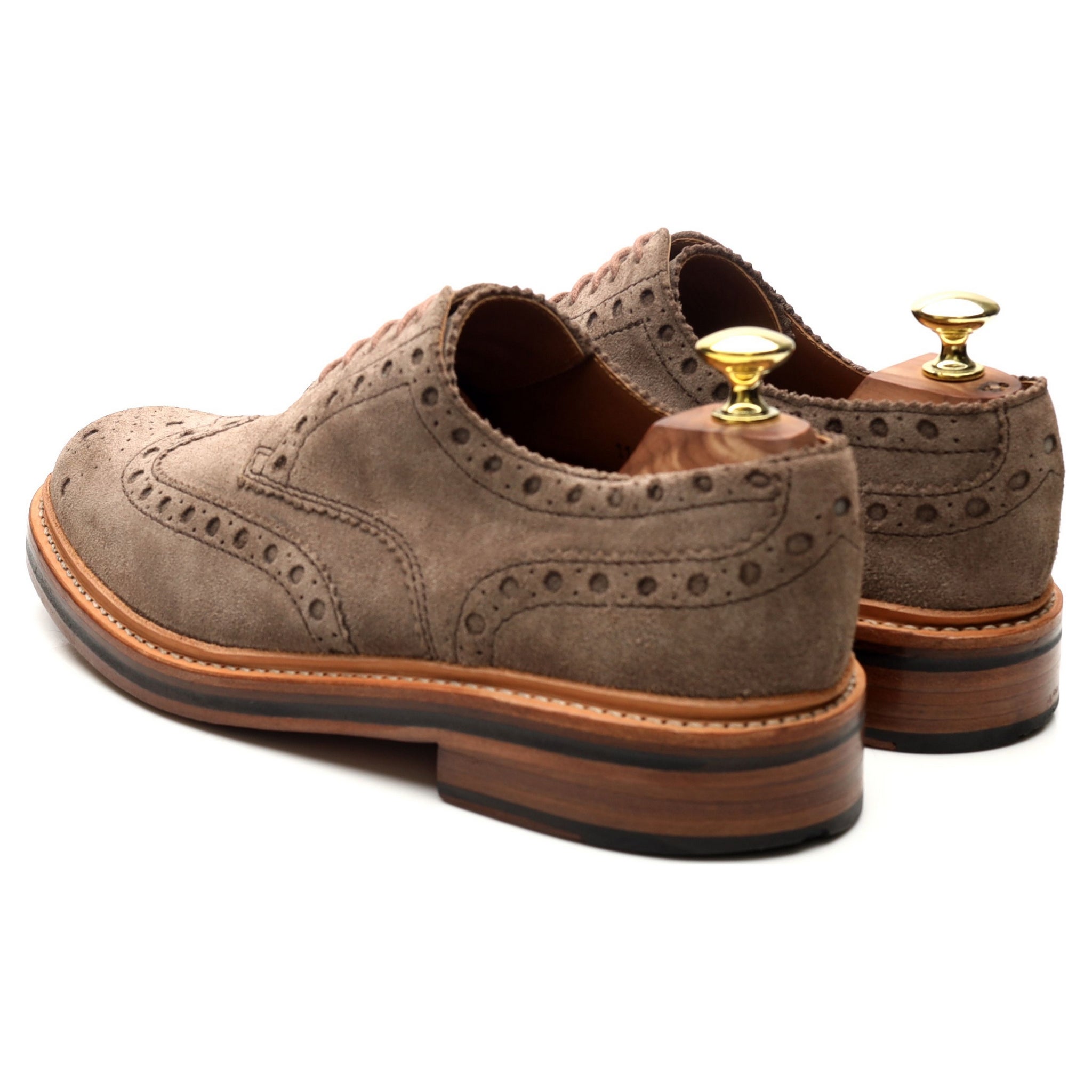 Grenson Archie brogue daim marron clair UK 7,5
