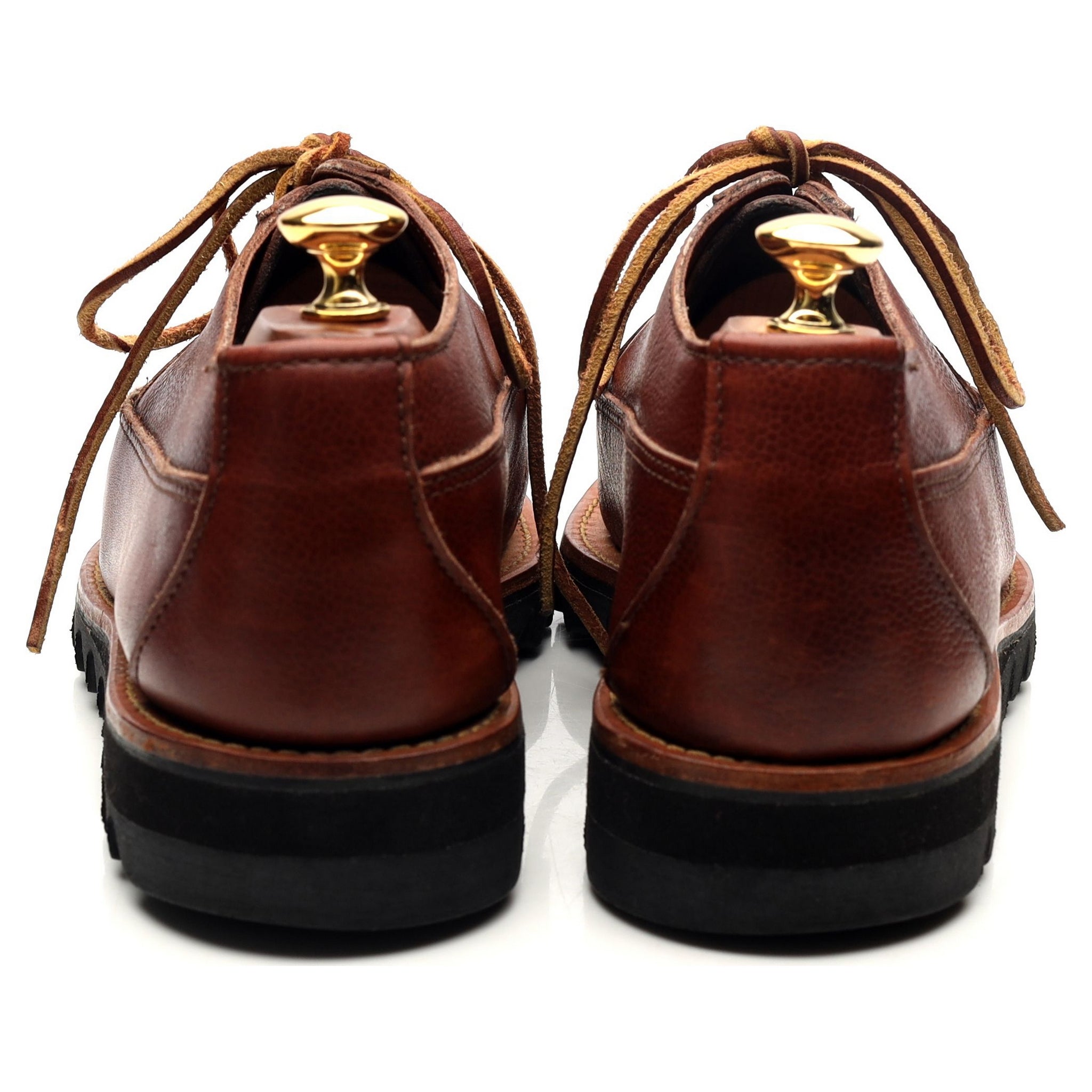 Yuketen derby moc toe cuir grainé marron pointure UK 8
