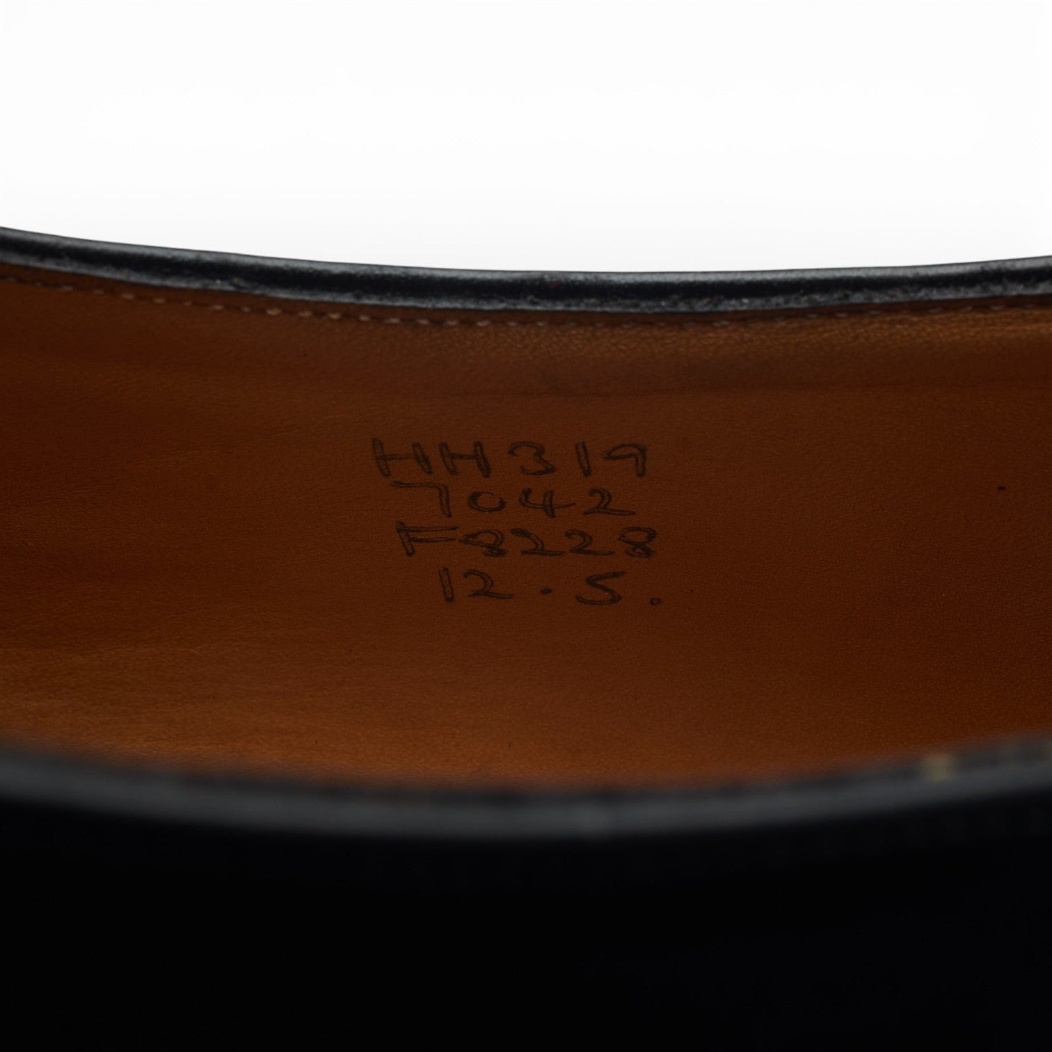 Tricker's Monk cuir noir pointure UK 12