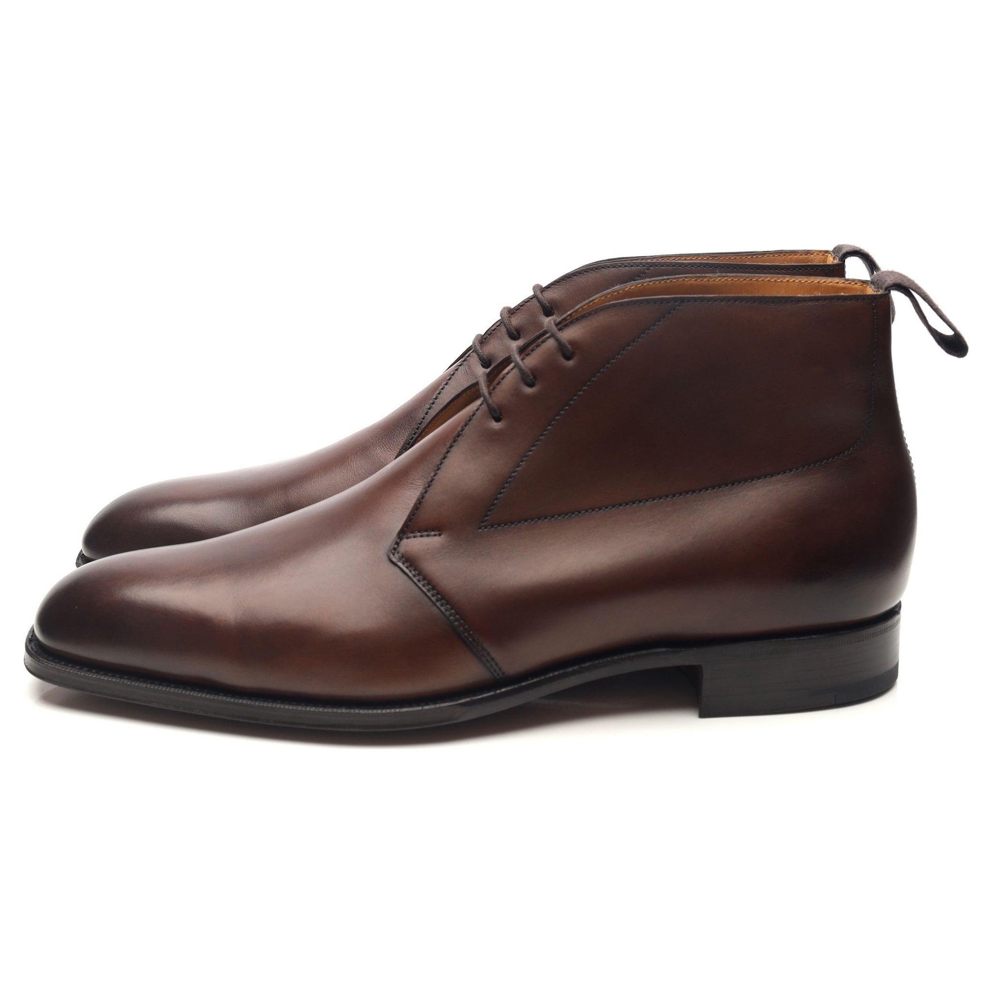Edward Green Silverstone bottines cuir marron foncé UK 9