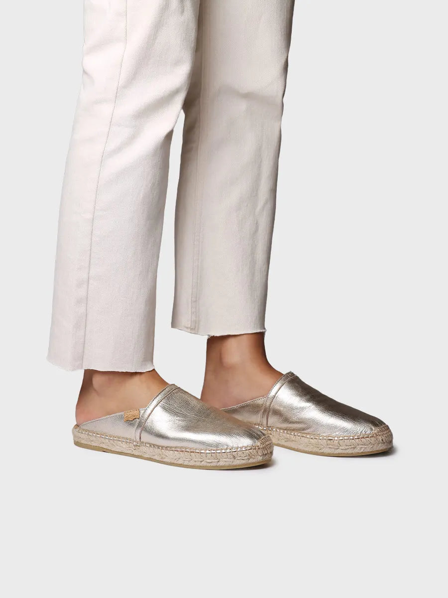 Toni Pons Denise-P mules espadrilles cuir métallisé