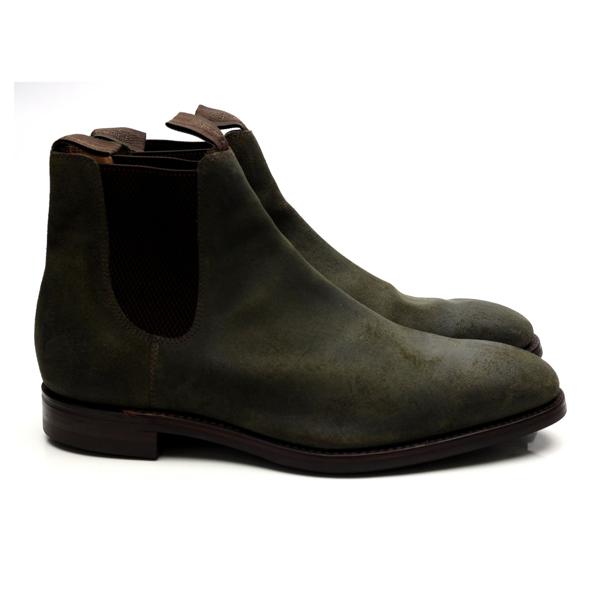 Loake Chatsworth bottine chelsea daim vert 12 large