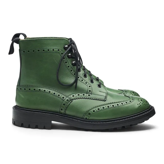 Tricker’s Stow bottines brogue vert 8 UK
