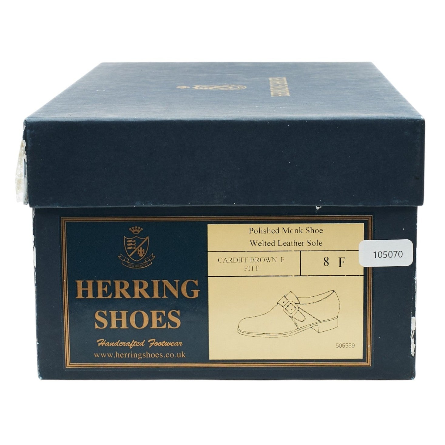 Herring Cardiff Monk Strap Cuir Marron UK 8