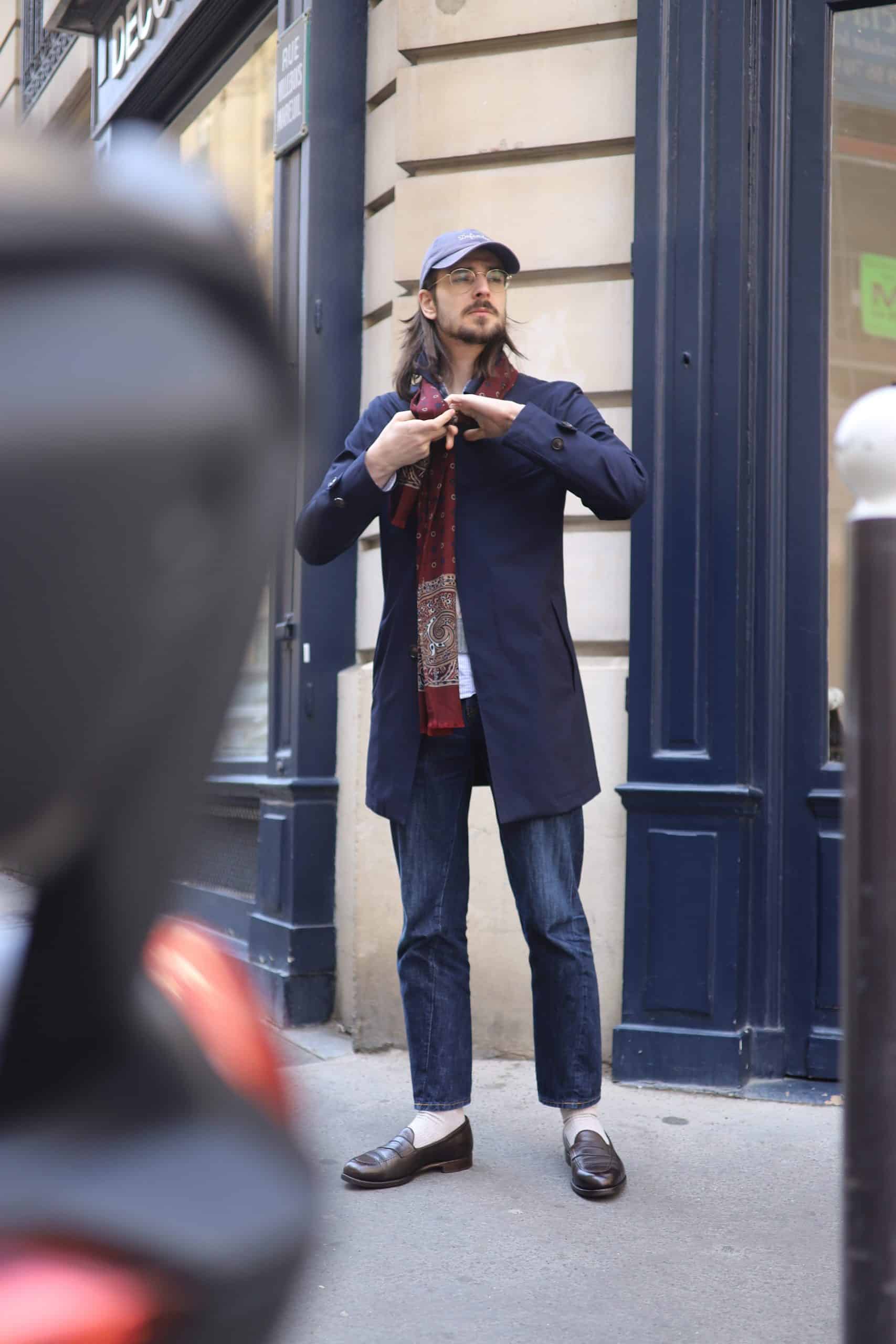 Malfroid Newport mocassin penny loafer cuir grainé Annonay