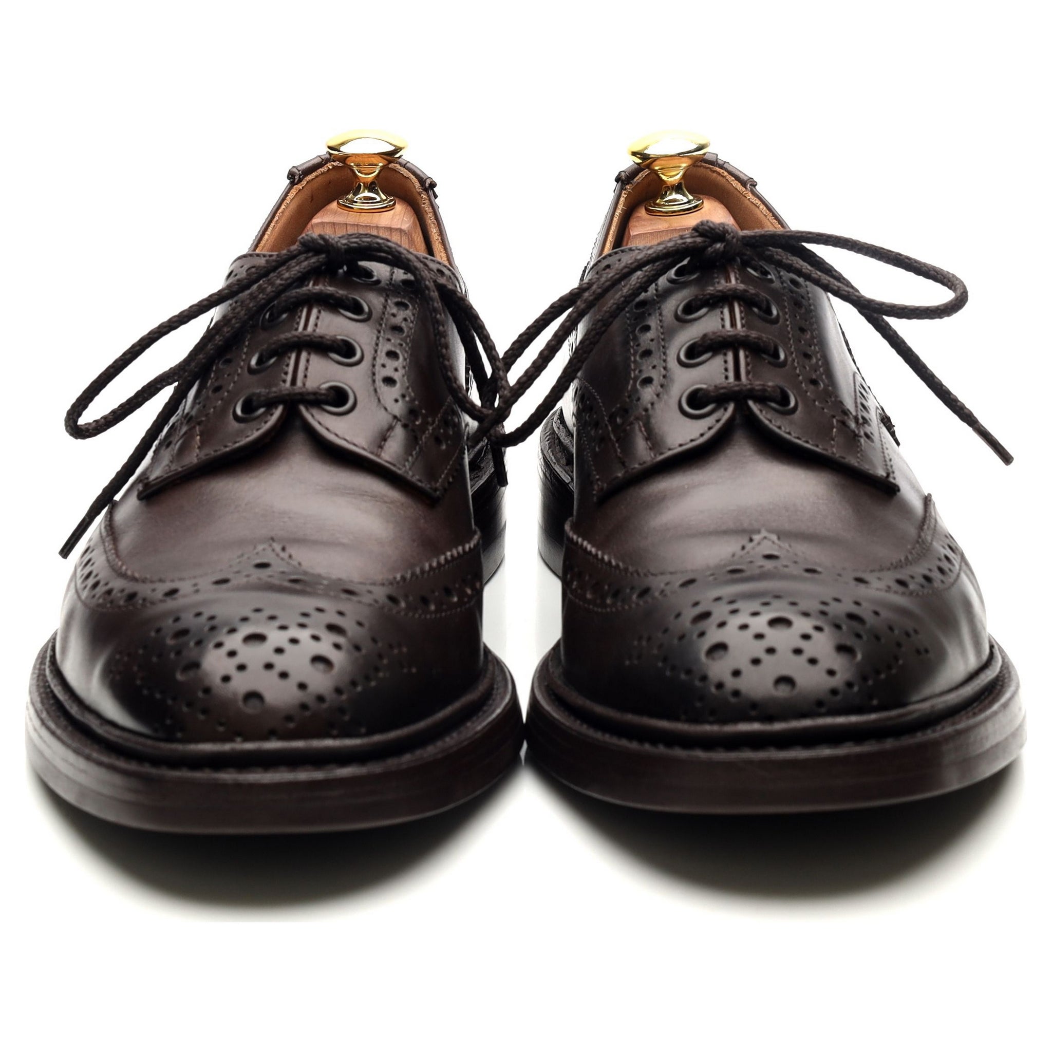 Tricker's Bourton derby brogues cuir marron pointure 8