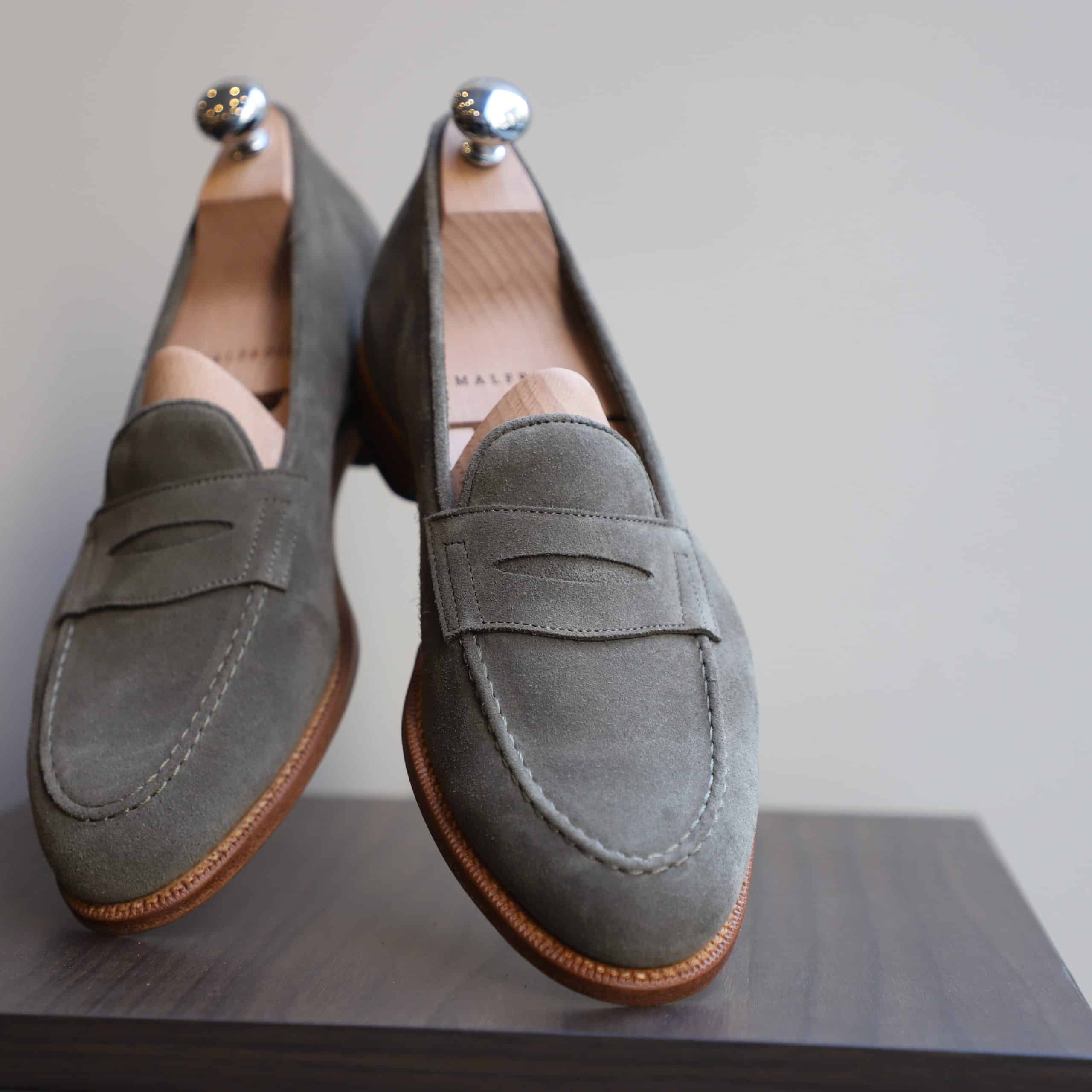 Malfroid Newport mocassin penny suède non doublé