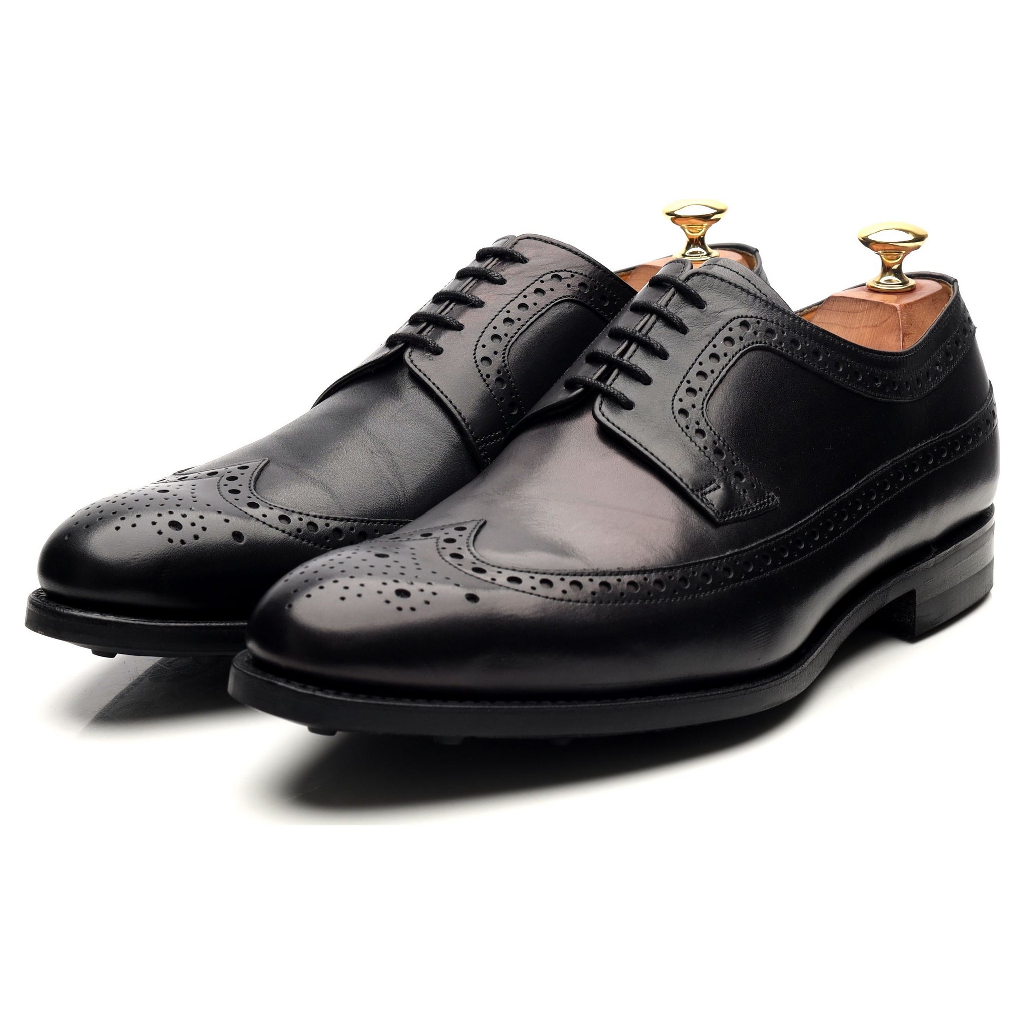 Barker Bath derby brogue cuir noir pointure UK 9