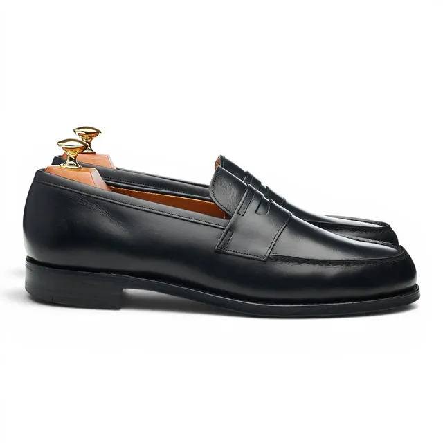 Tim Little Whisky Women mocassin cuir noir UK 9
