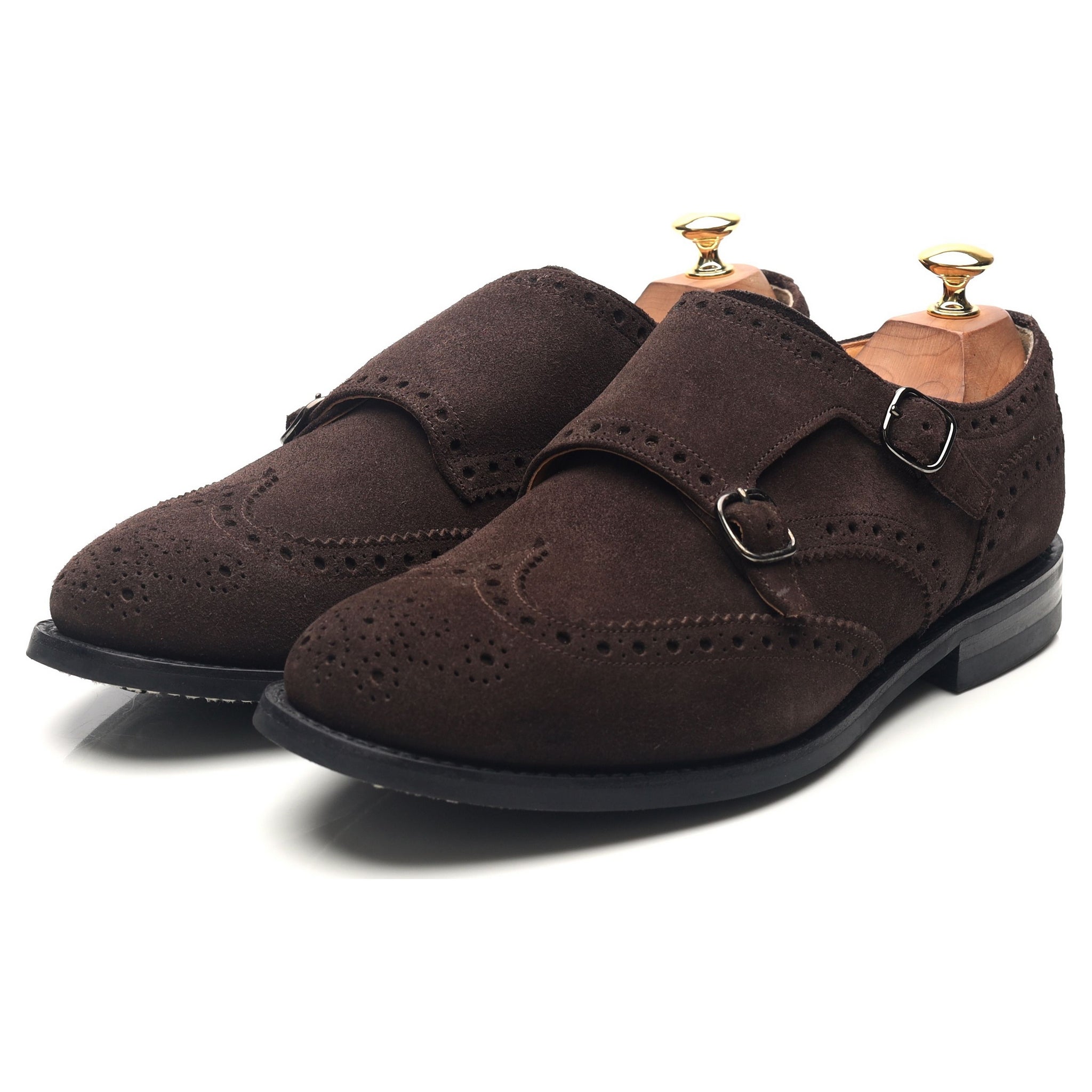 Church's Seaforth double monk strap daim marron UK 9