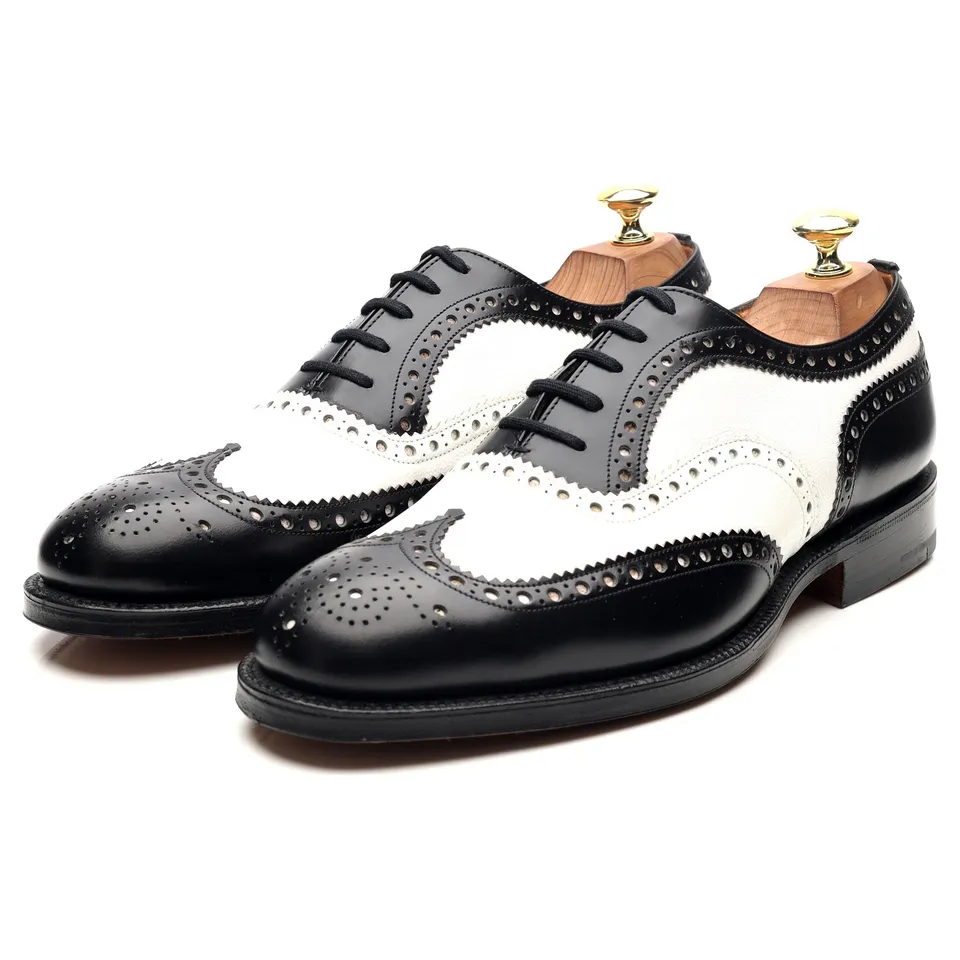 Church's Barlow derby cuir noir blanc UK 8