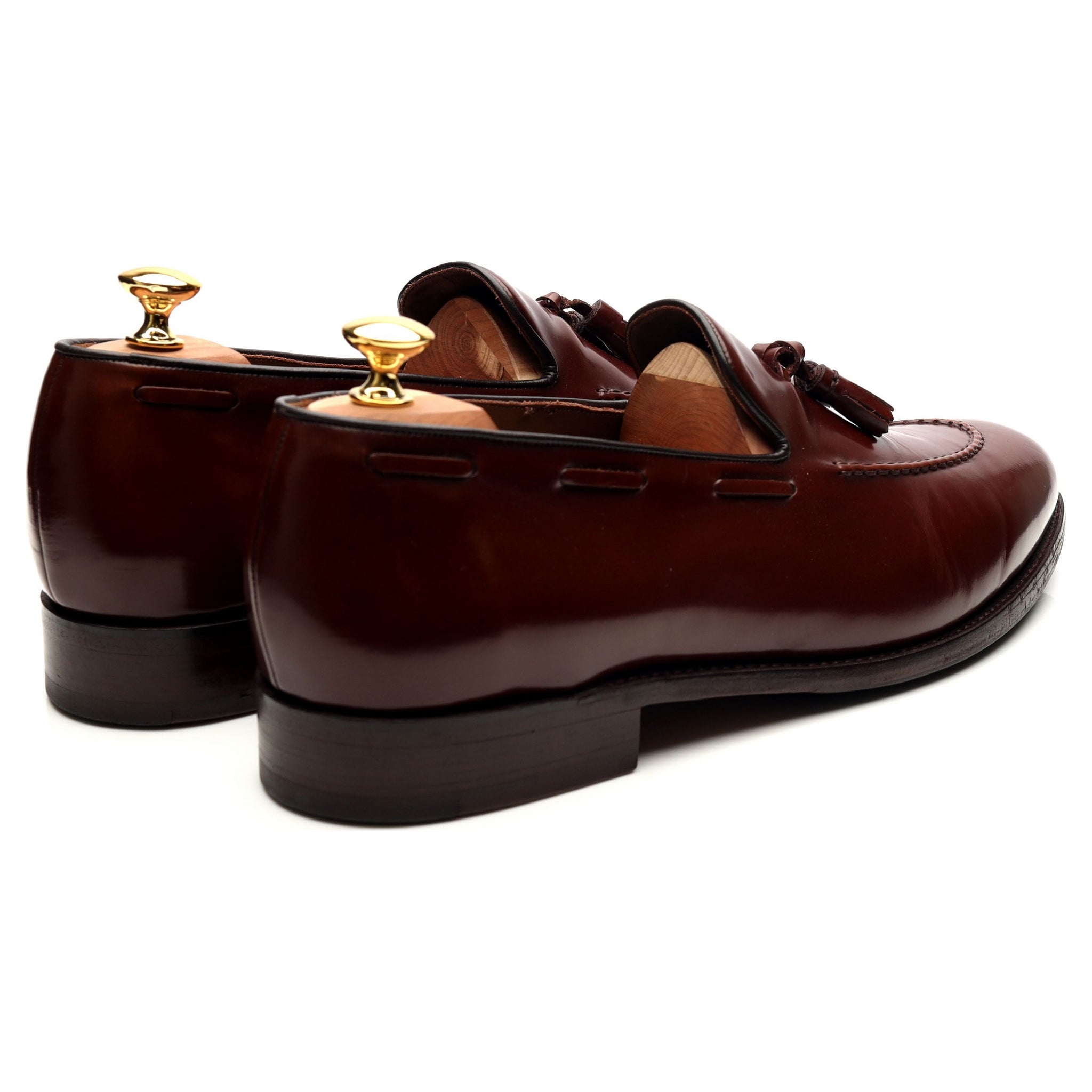 Foster & Son mocassins homme cuir bordeaux UK 11.5