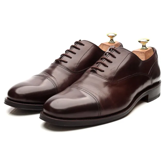 John White Kingsway oxford cuir marron foncé UK 9