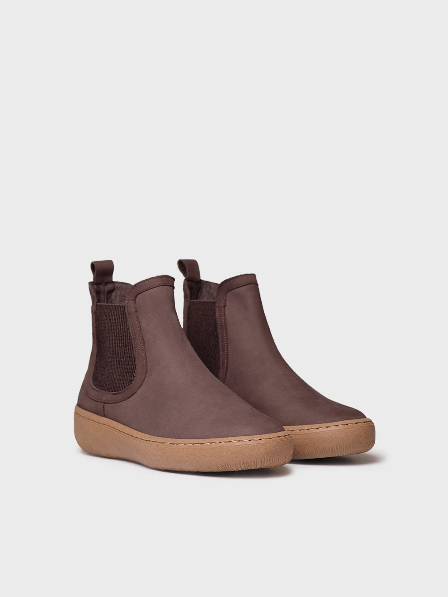 Toni Pons Serra bottine nubuck femme élastiques semelle 4 cm