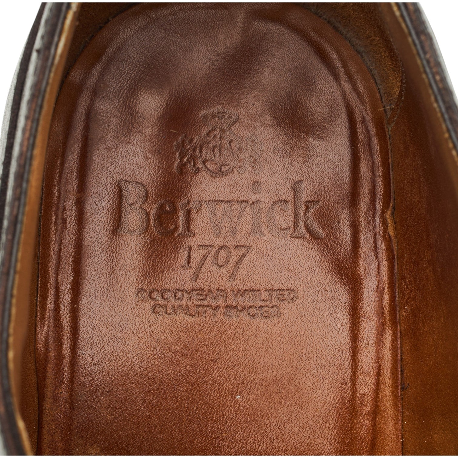 Berwick 4168 derby cuir grain marron pointure UK 11.5