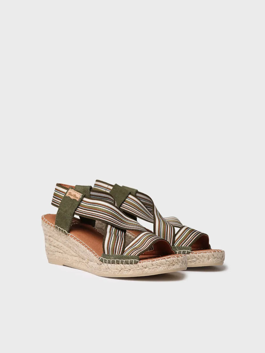 Toni Pons Tina espadrilles compensées kaki