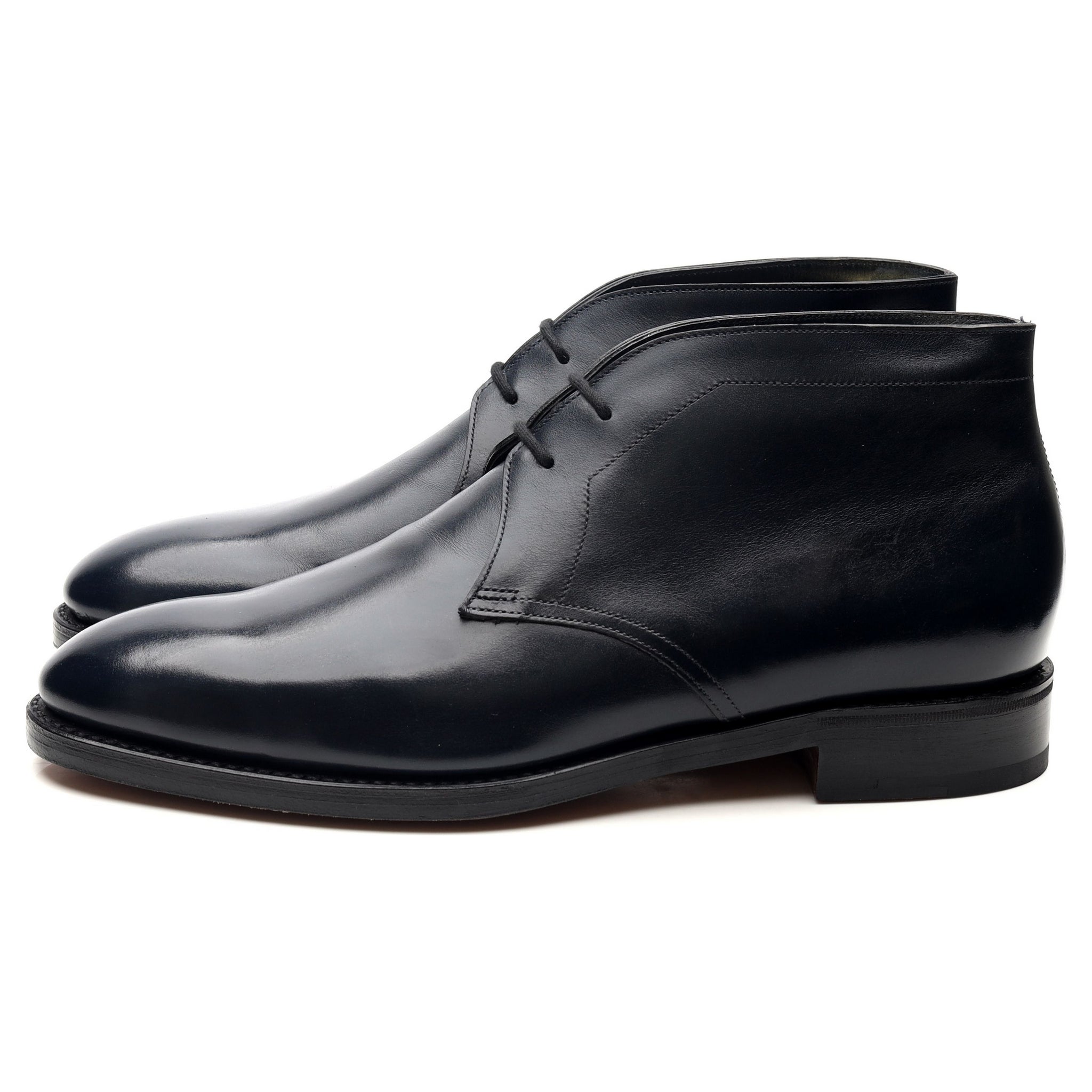 John Lobb Heywood bottines cuir bleu marine pointure UK 7