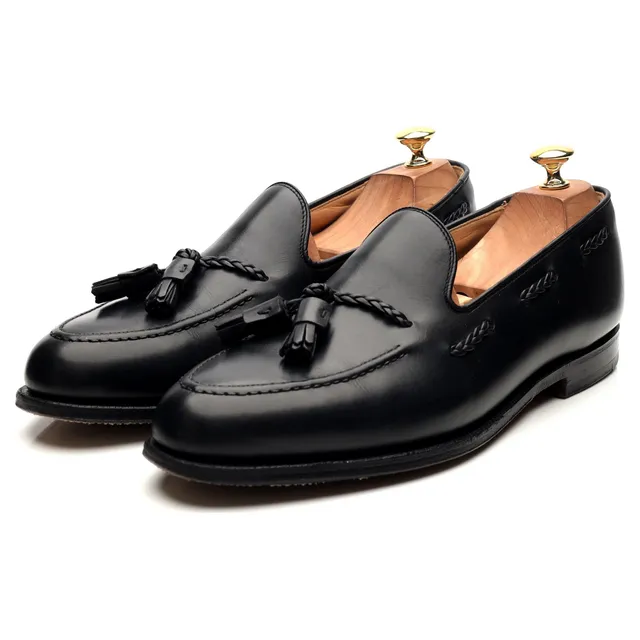 Crockett & Jones Langham mocassins cuir noir UK 10.5