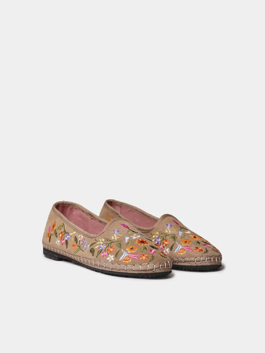 Toni Pons Peralada ballerine cuir fleurs brodées