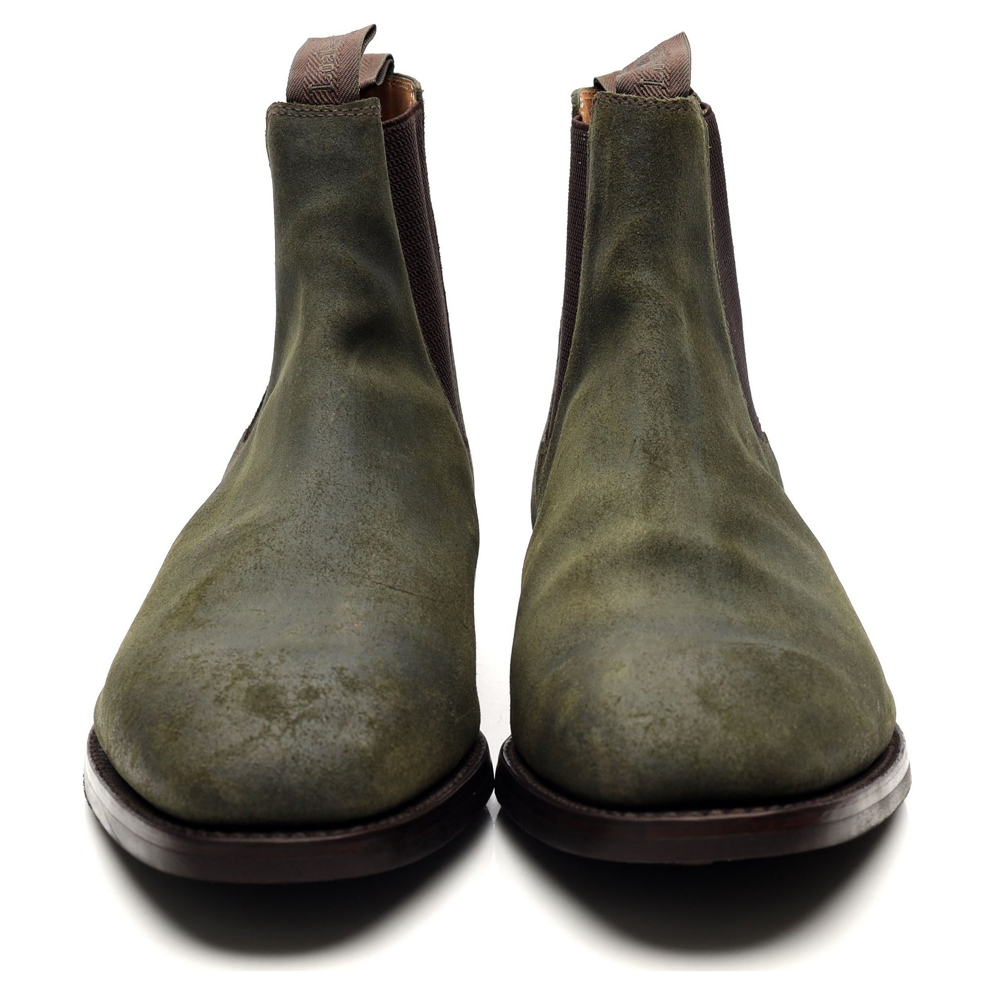 Loake Chatsworth bottine chelsea daim vert 12 large