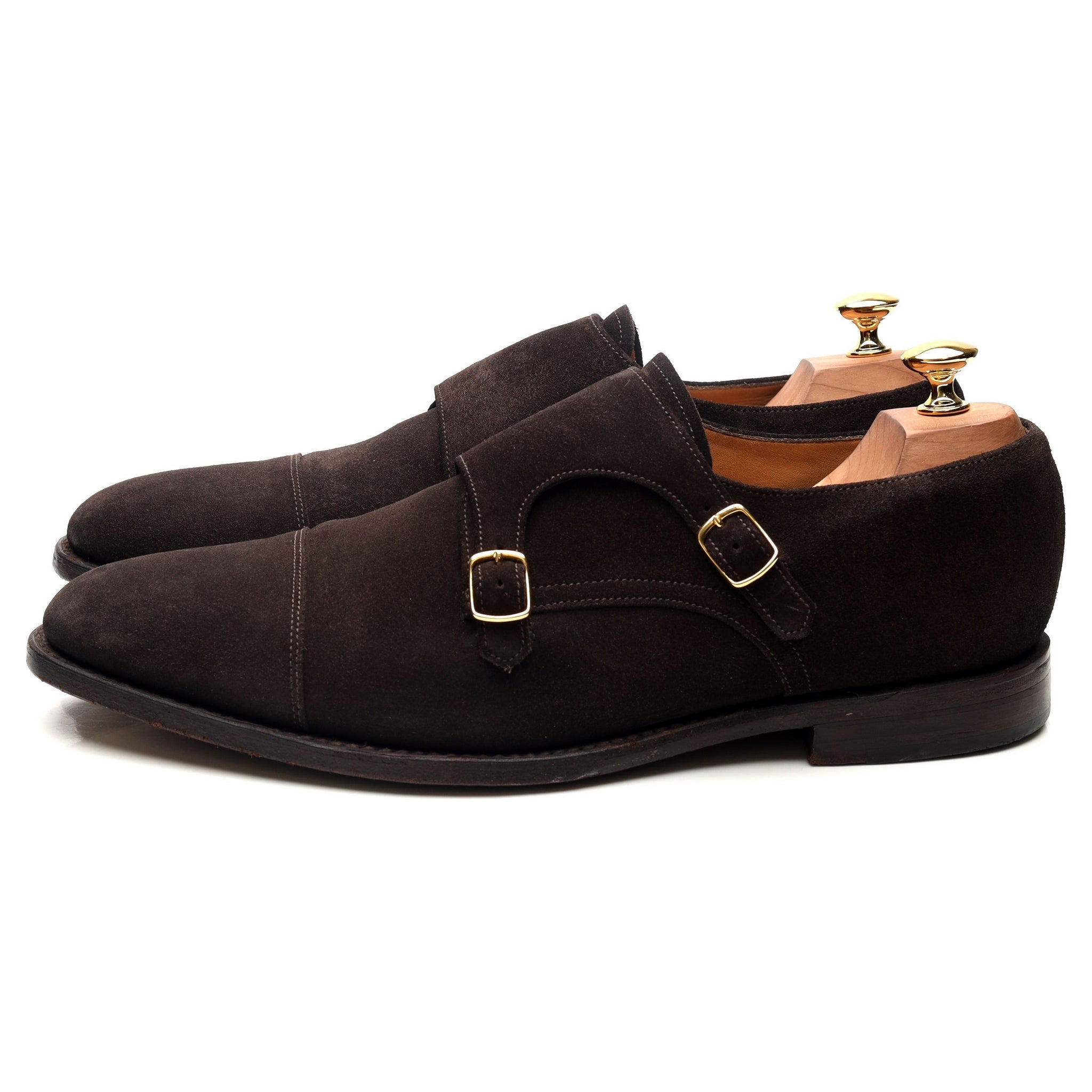 Loake Cannon 1880 double boucle daim marron UK 10.5