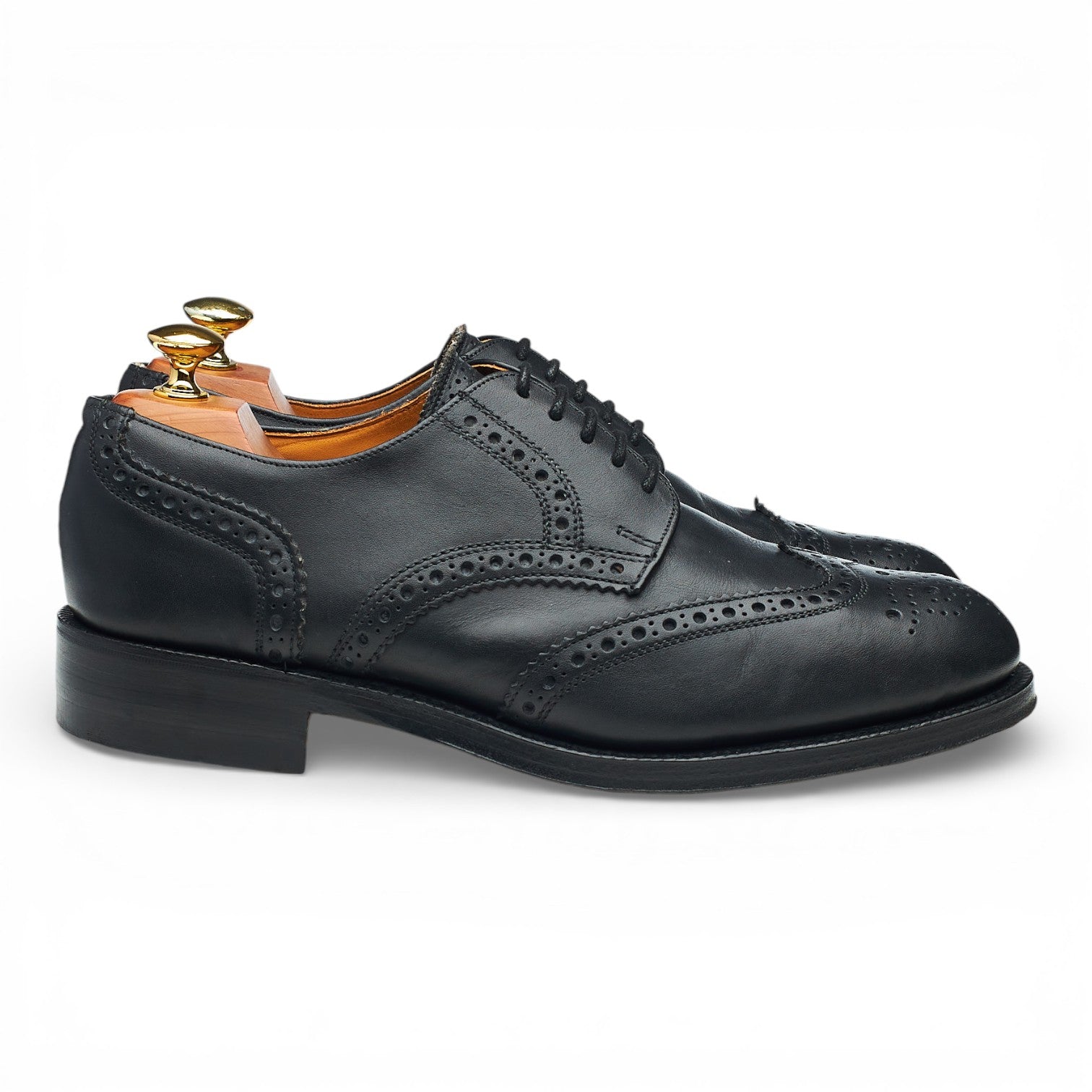 Alfred Sargent Selkirk derbys cuir noir pointure UK 8