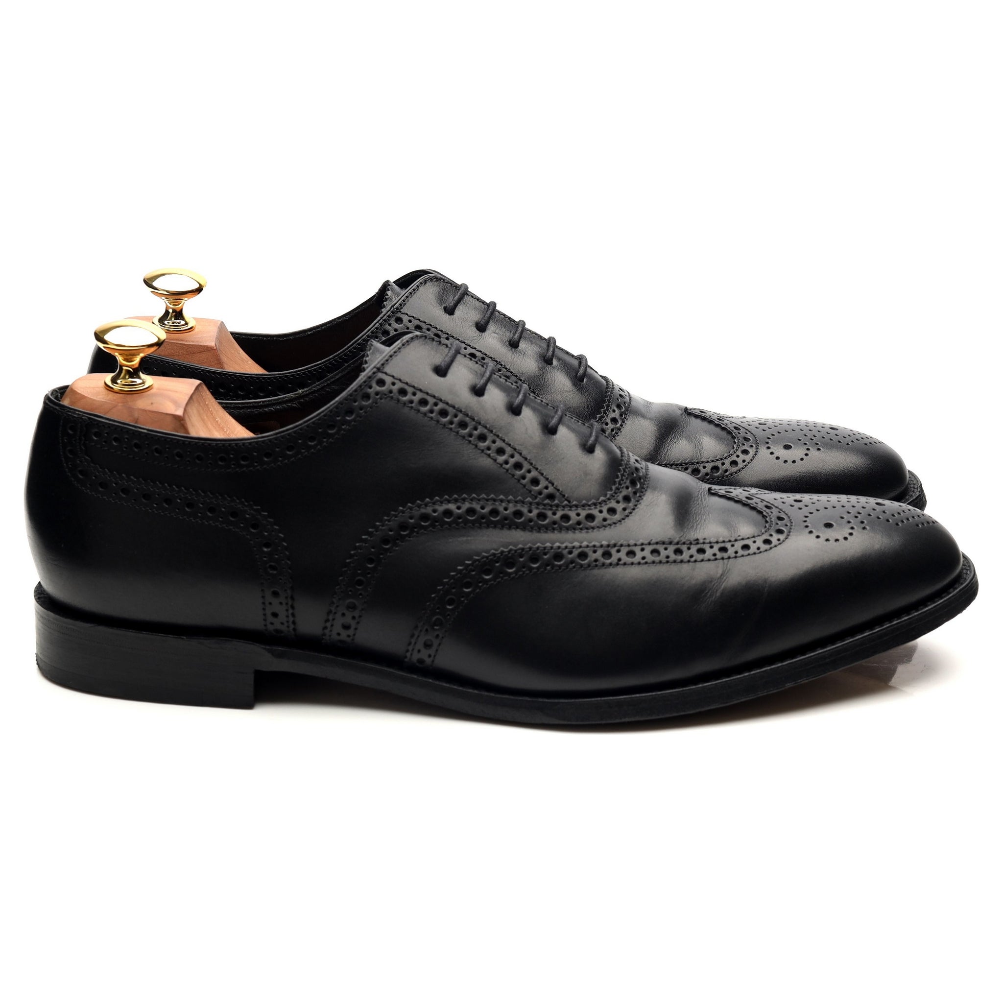 Loake 1880 Buckingham oxford cuir noir pointure UK 10,5 brogue