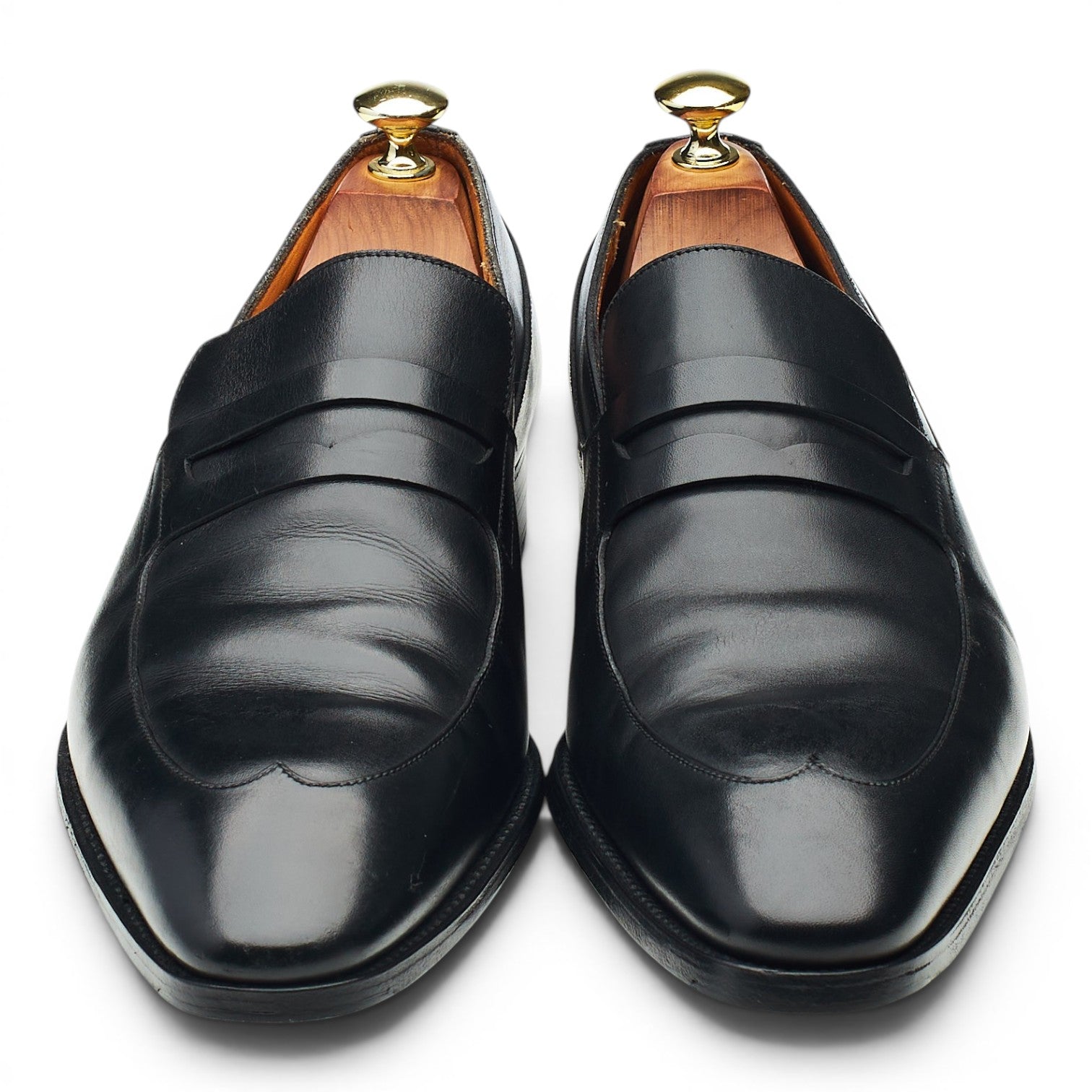 J.M. Weston 436 mocassins cuir noir pointure UK 9
