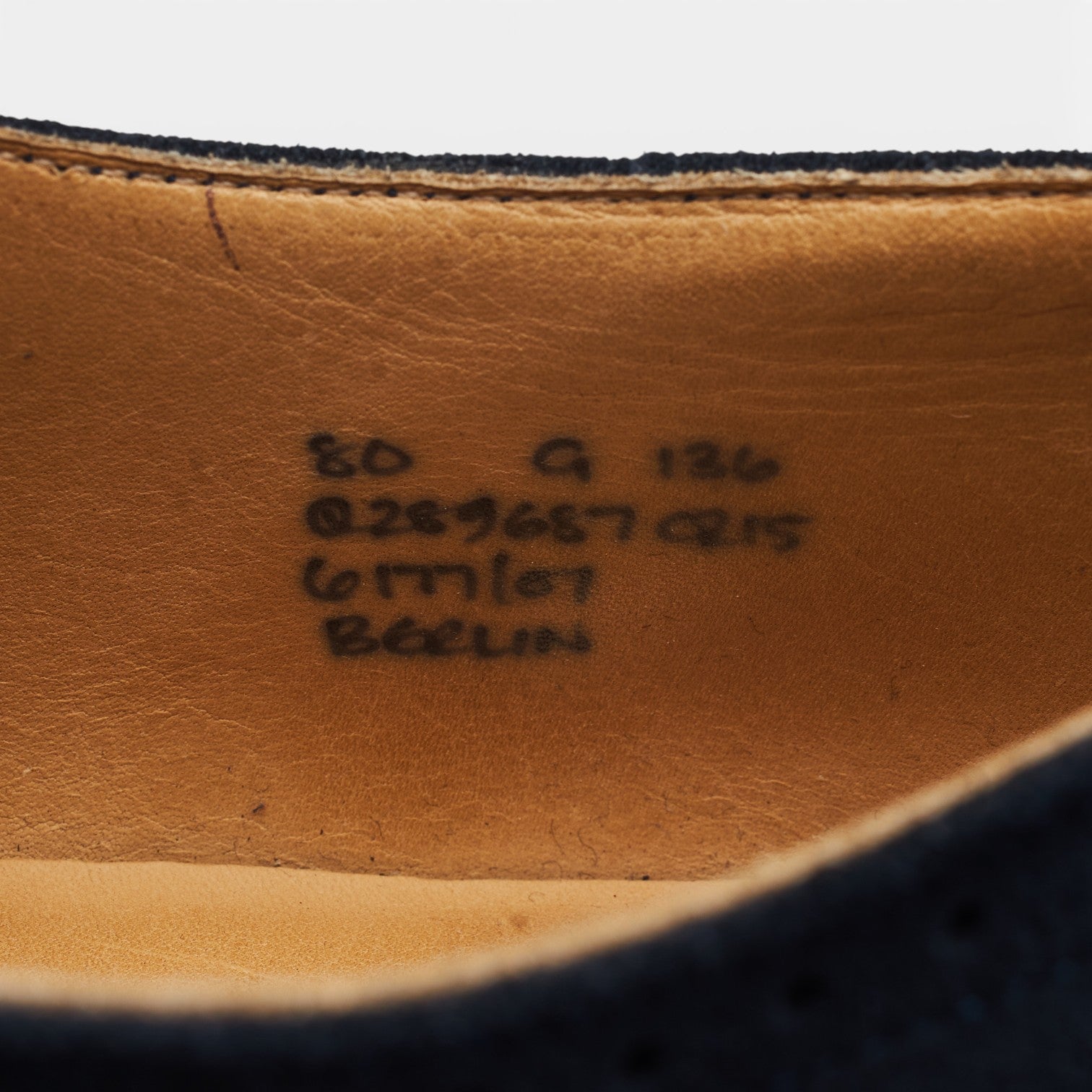 Church’s Berlin richelieu daim bleu marine UK 8
