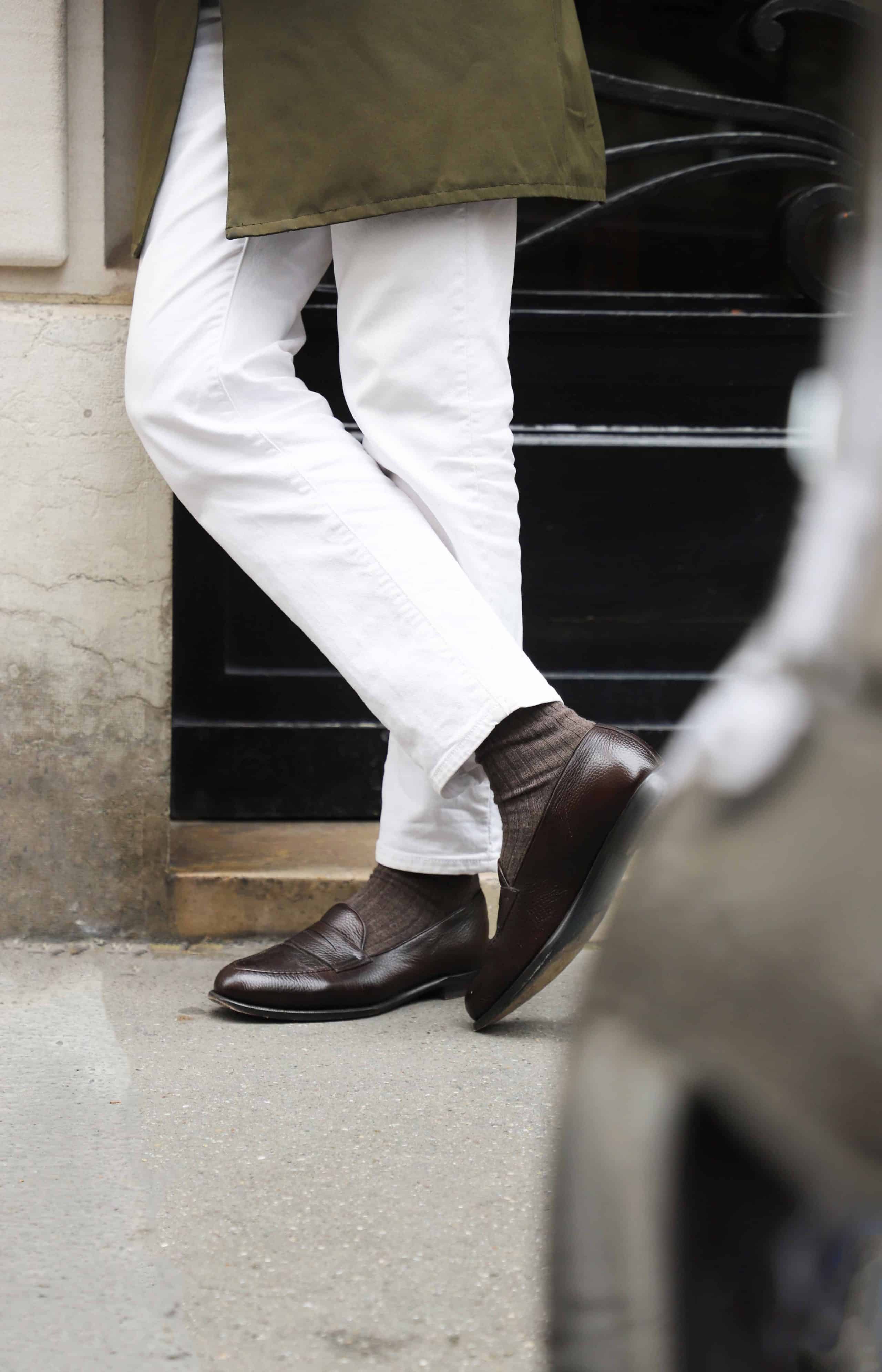 Malfroid Newport mocassin penny loafer cuir grainé Annonay