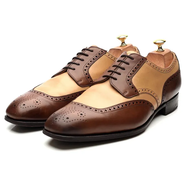 Edward Green derby cuir bicolore marron UK 10