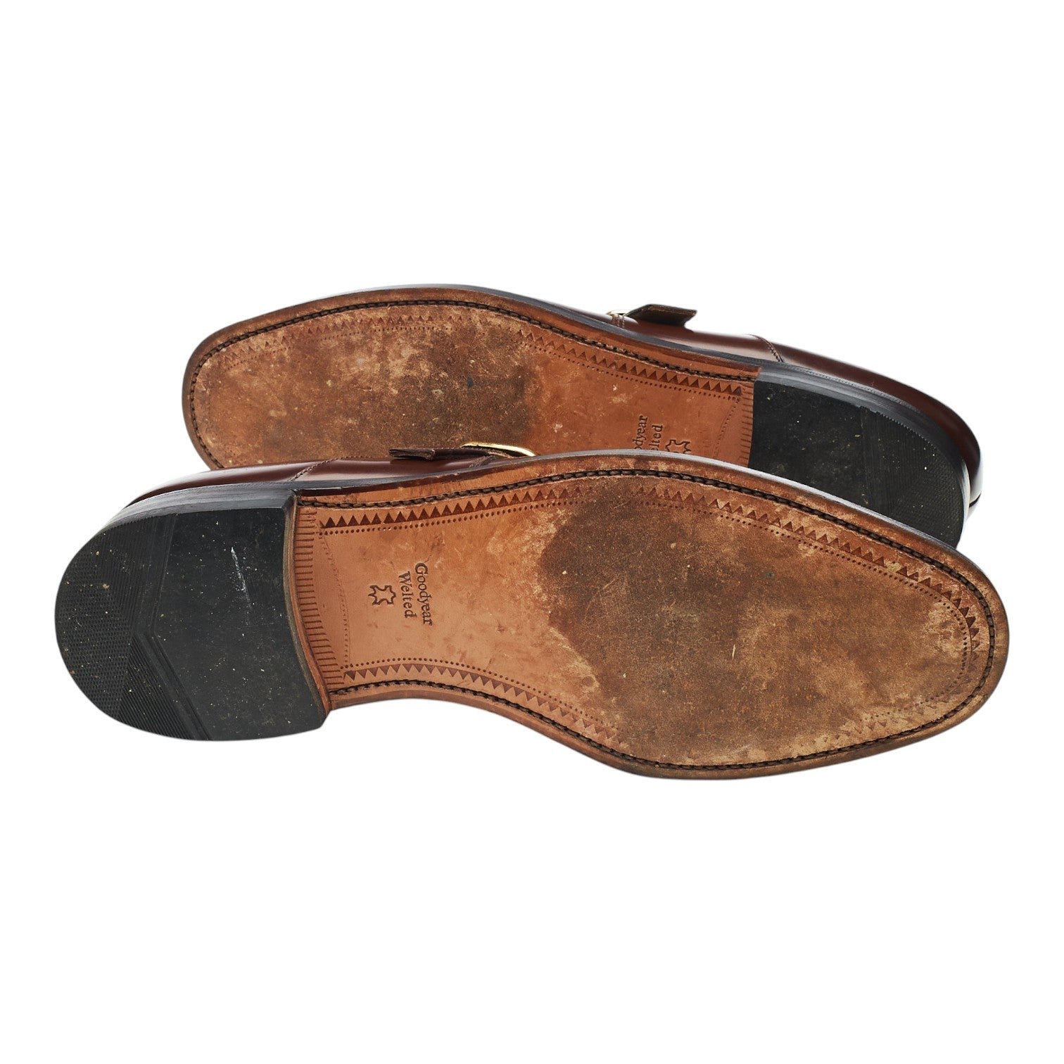 Herring Cardiff Monk Strap Cuir Marron UK 8