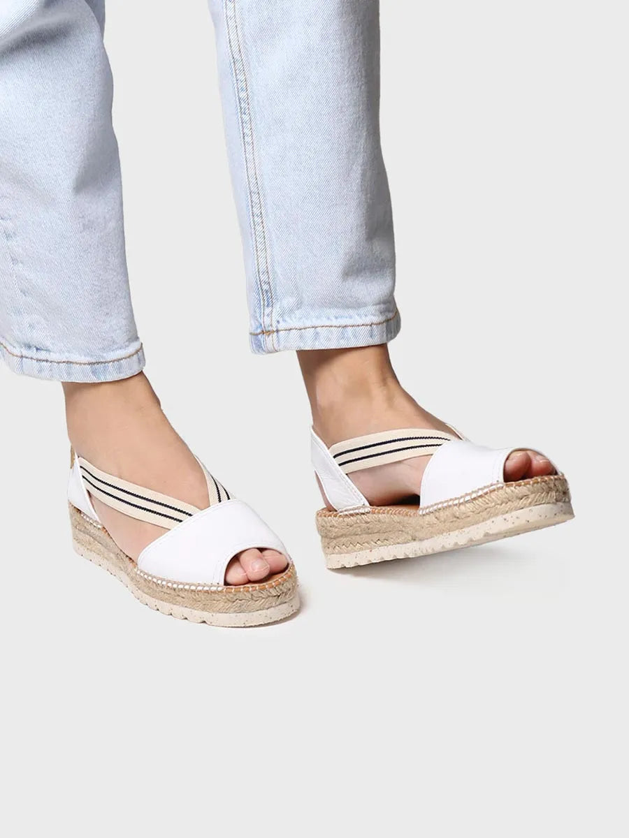 Toni Pons Estel-SW sandales compensées jute blanc