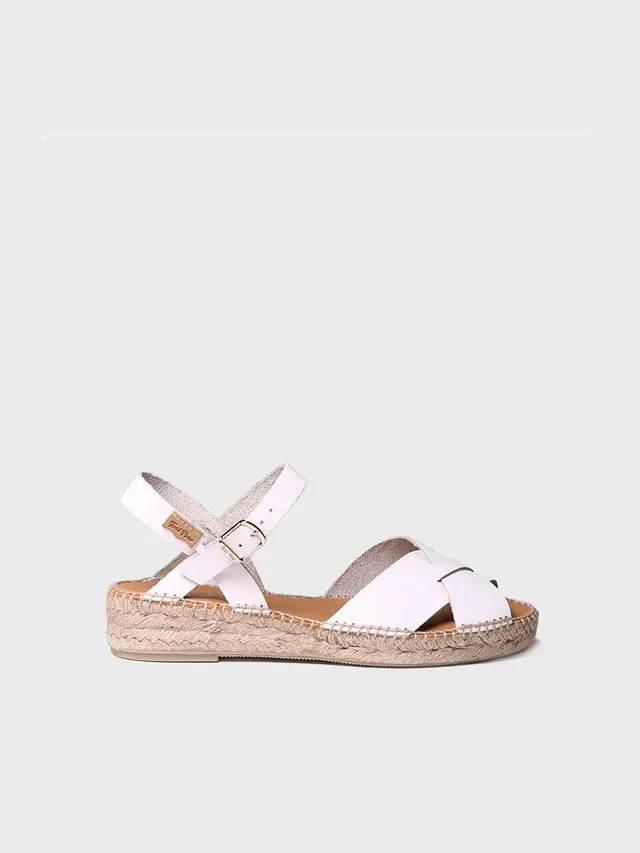 Toni Pons Esther sandale cuir blanc boucle